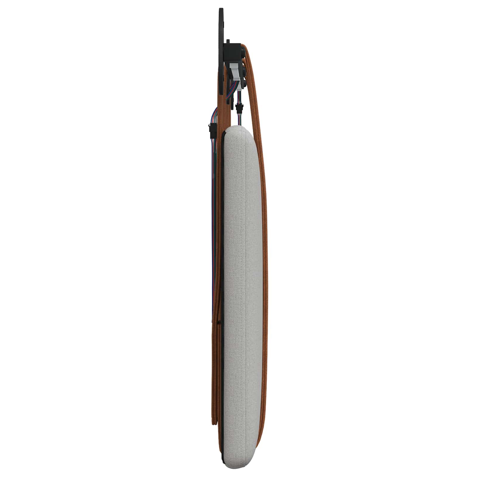Tête de lit suspendue Avec lumière LED Gris nuage PU antique - XIOS