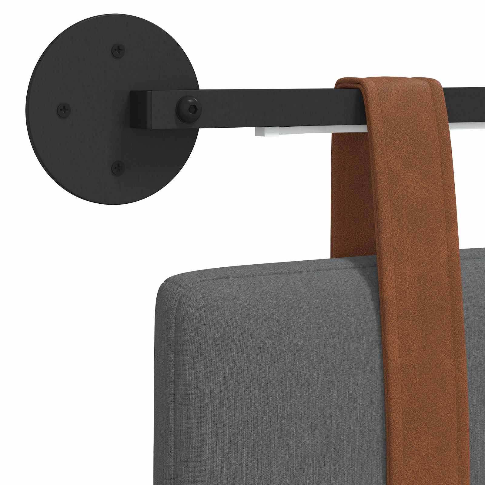 Tête de lit suspendue Avec lumière LED Gris foncé PU antique - XIOS