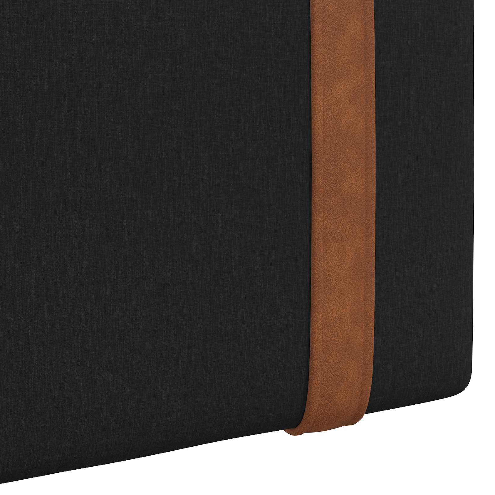 Tête de lit suspendue Avec lumière LED Noir PU antique - XIOS
