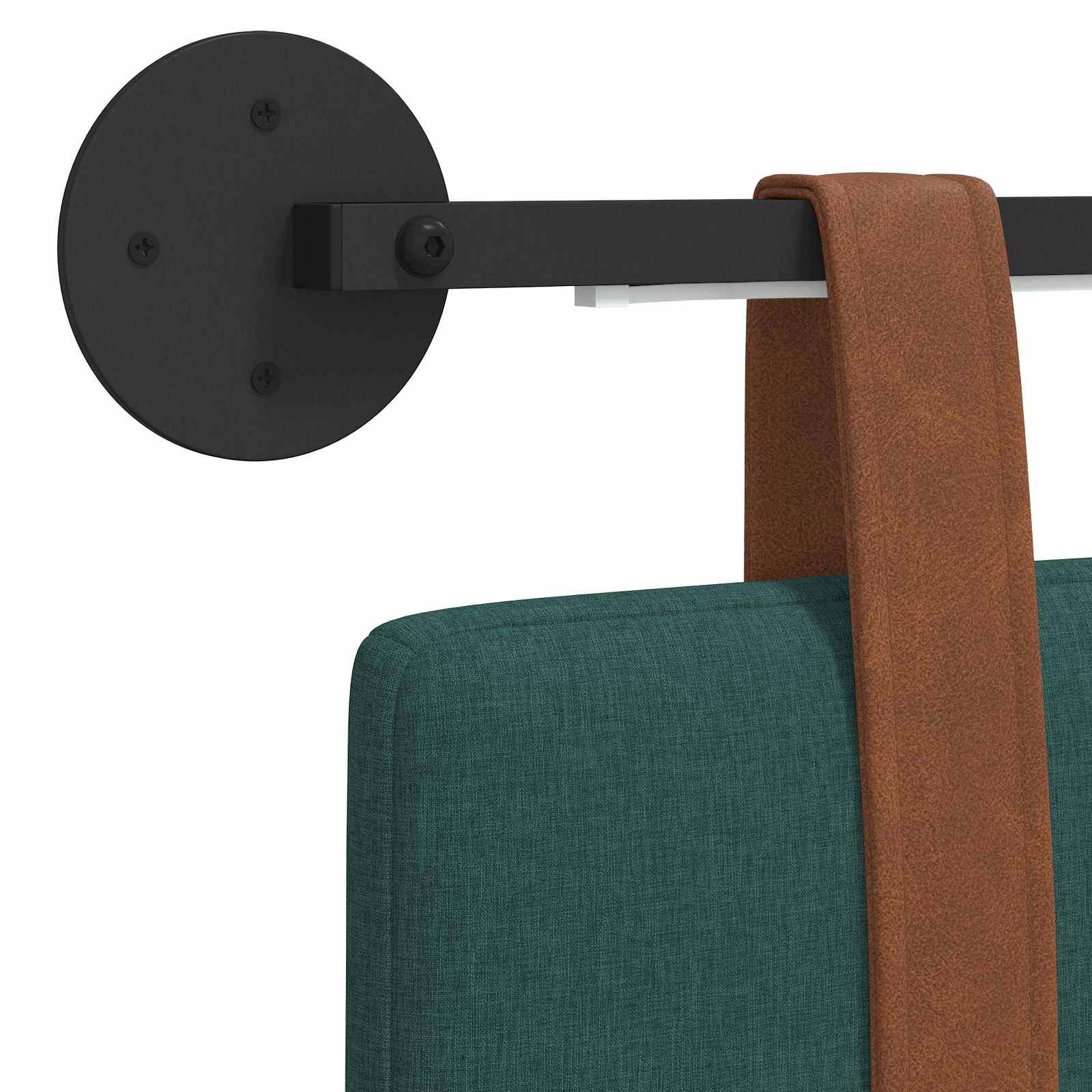 Tête de lit suspendue Avec lumière LED Vert foncé PU antique - XIOS