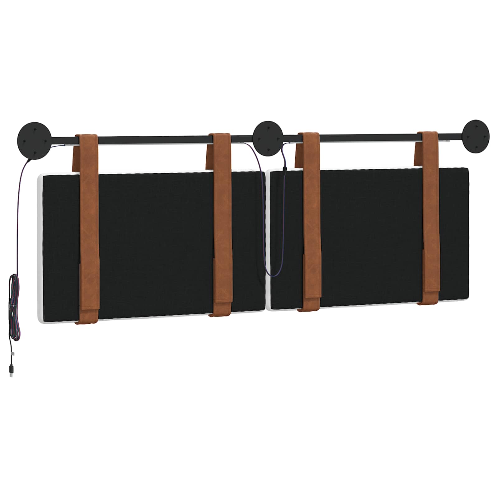 Tête de lit suspendue Avec lumière LED Blanc PU antique - XIOS
