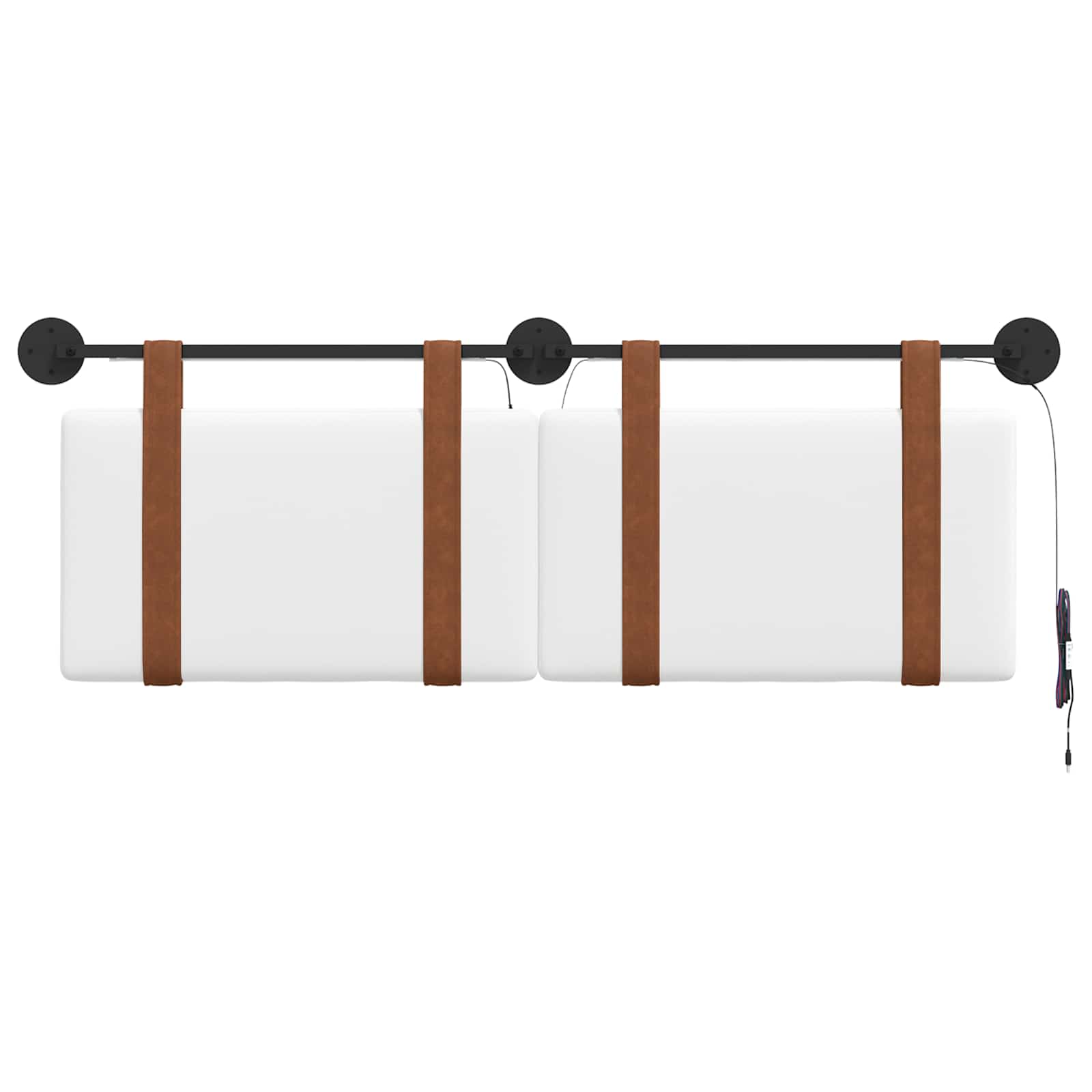 Tête de lit suspendue Avec lumière LED Blanc PU antique - XIOS