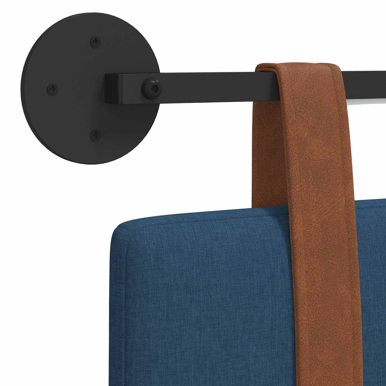 Tête de lit suspendue Avec lumière LED Bleu PU antique - XIOS