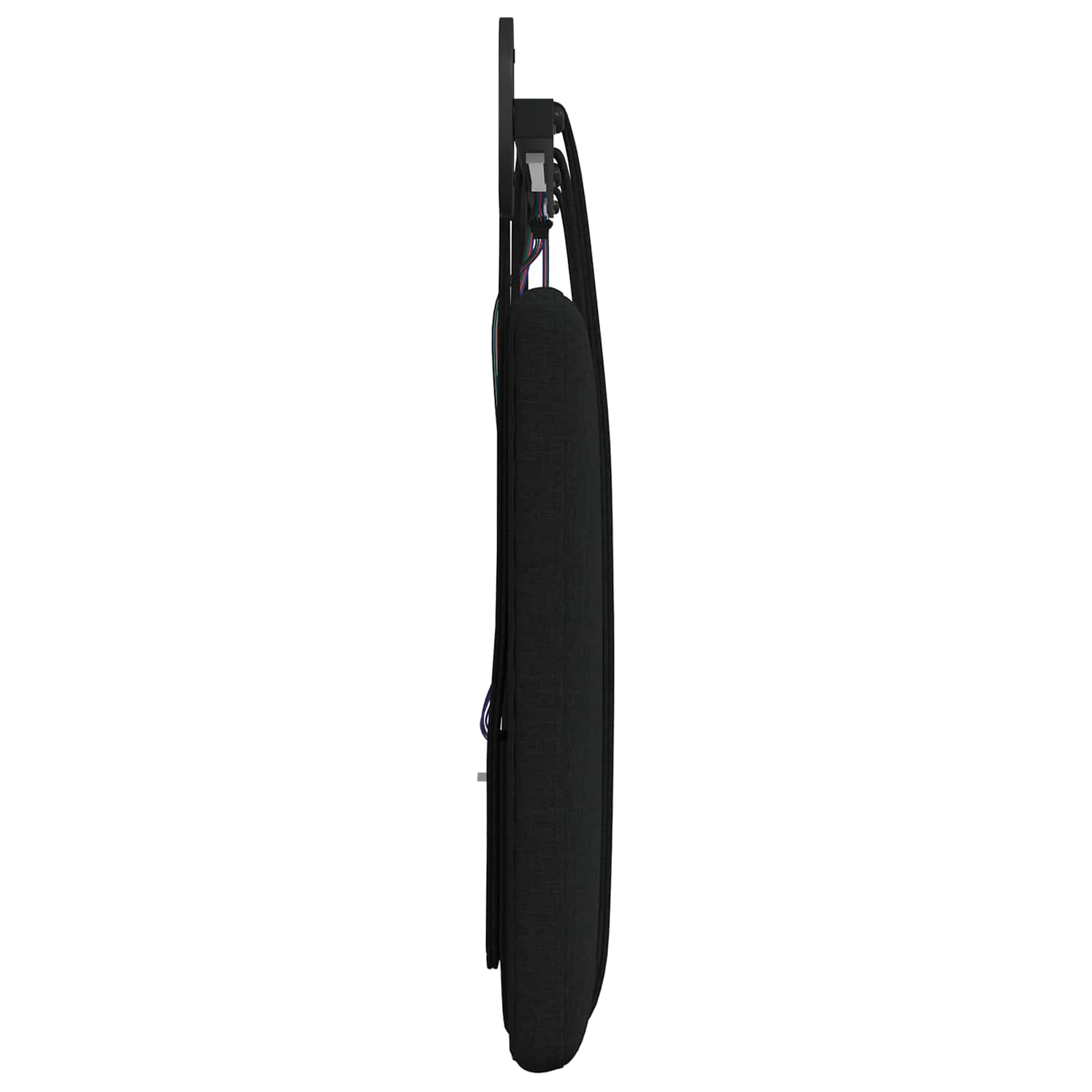 Tête de lit suspendue Avec lumière LED Noir Tissu - XIOS