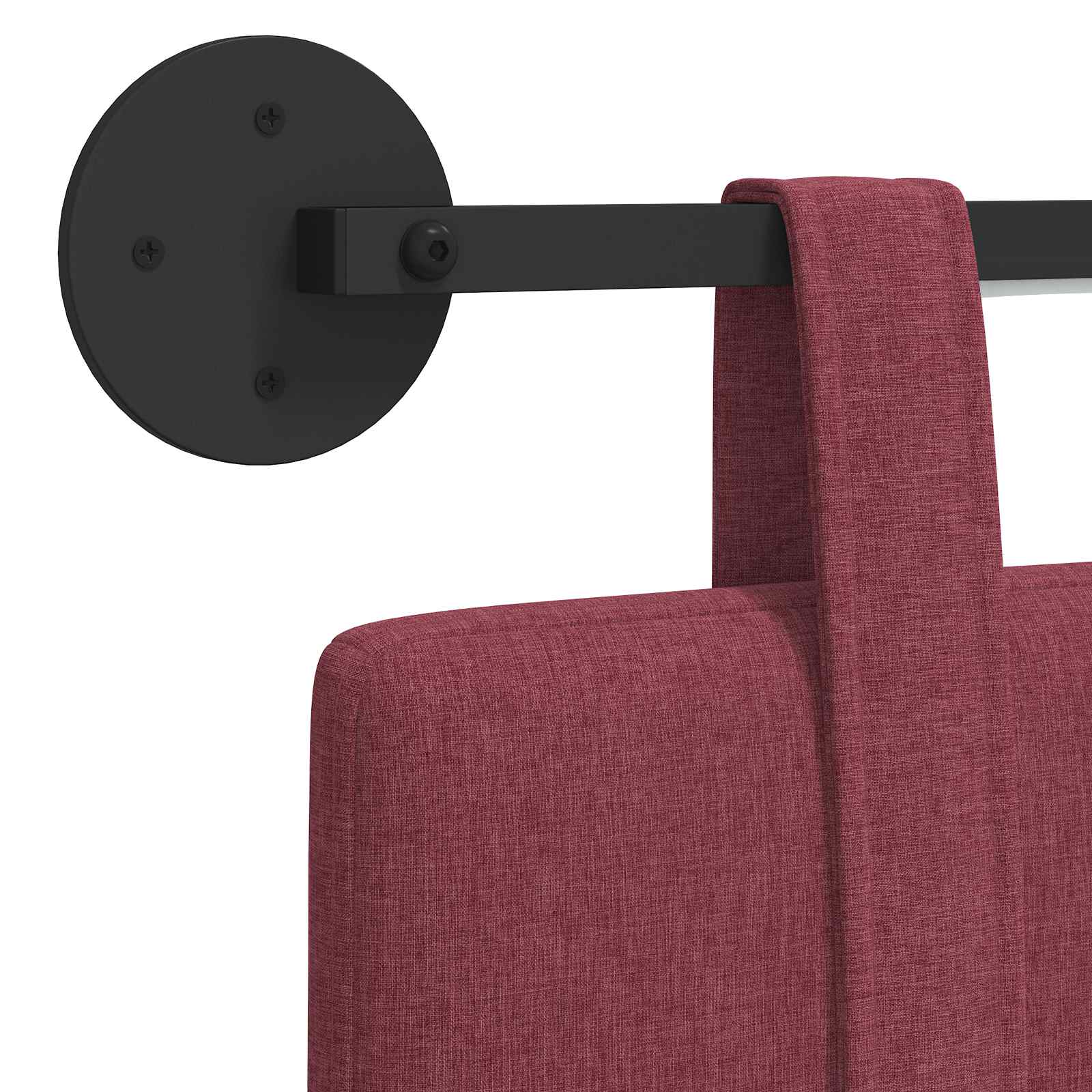 Tête de lit suspendue Avec lumière LED Bordeaux Tissu - XIOS