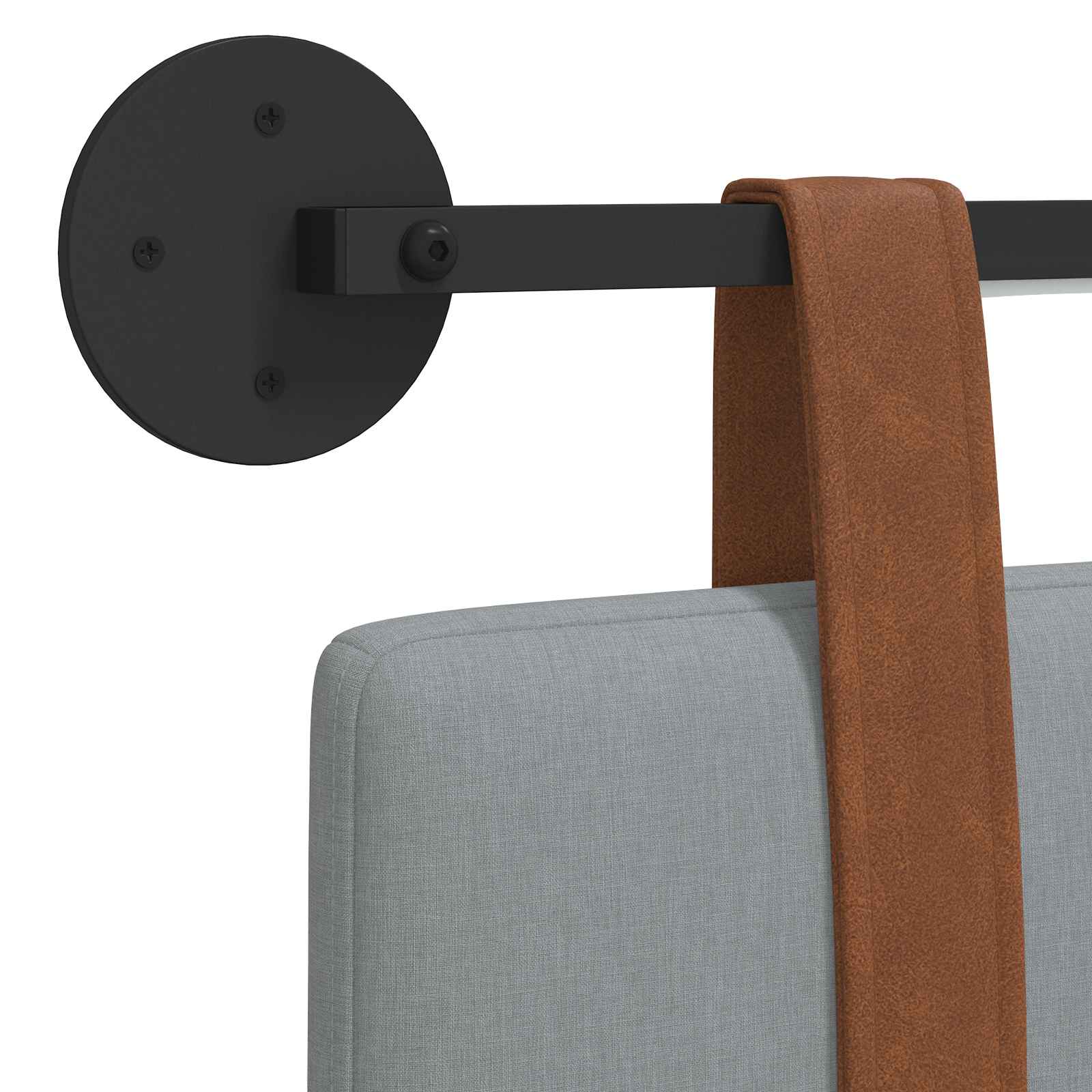 Tête de lit suspendue Avec lumière LED Gris clair PU antique - XIOS