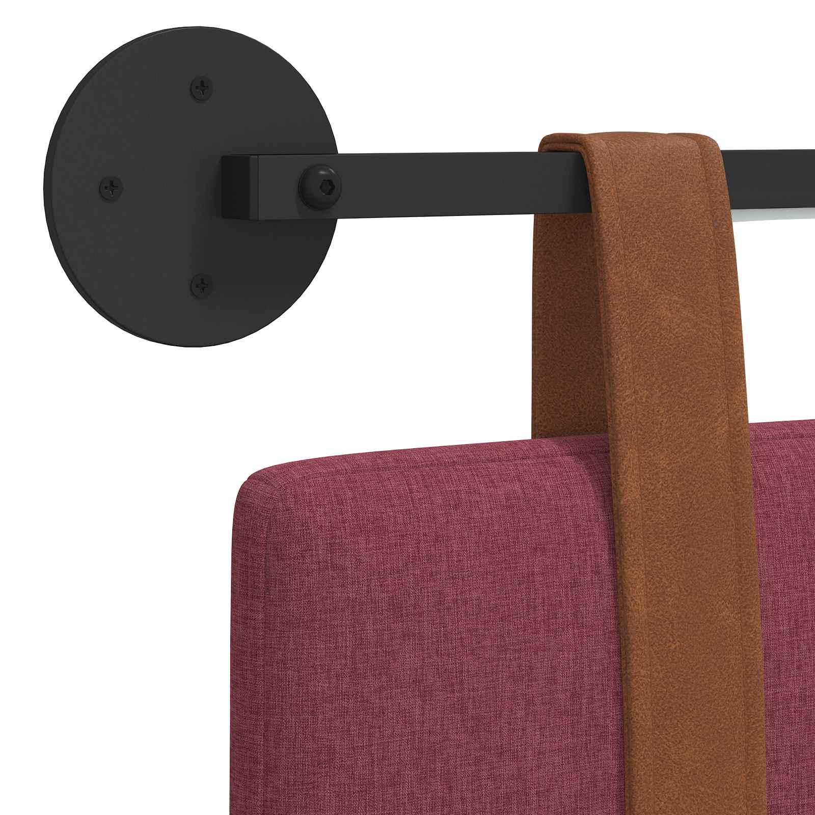 Tête de lit suspendue Avec lumière LED Bordeaux PU antique - XIOS