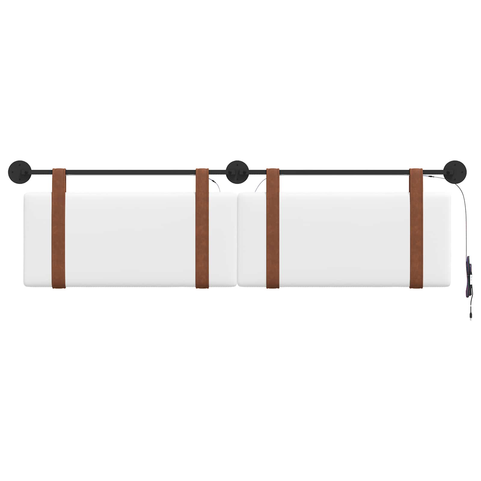 Tête de lit suspendue Avec lumière LED Blanc PU antique - XIOS