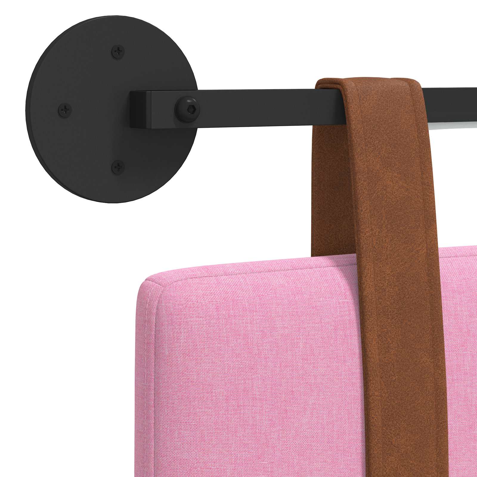 Tête de lit suspendue Avec lumière LED Rose PU antique - XIOS