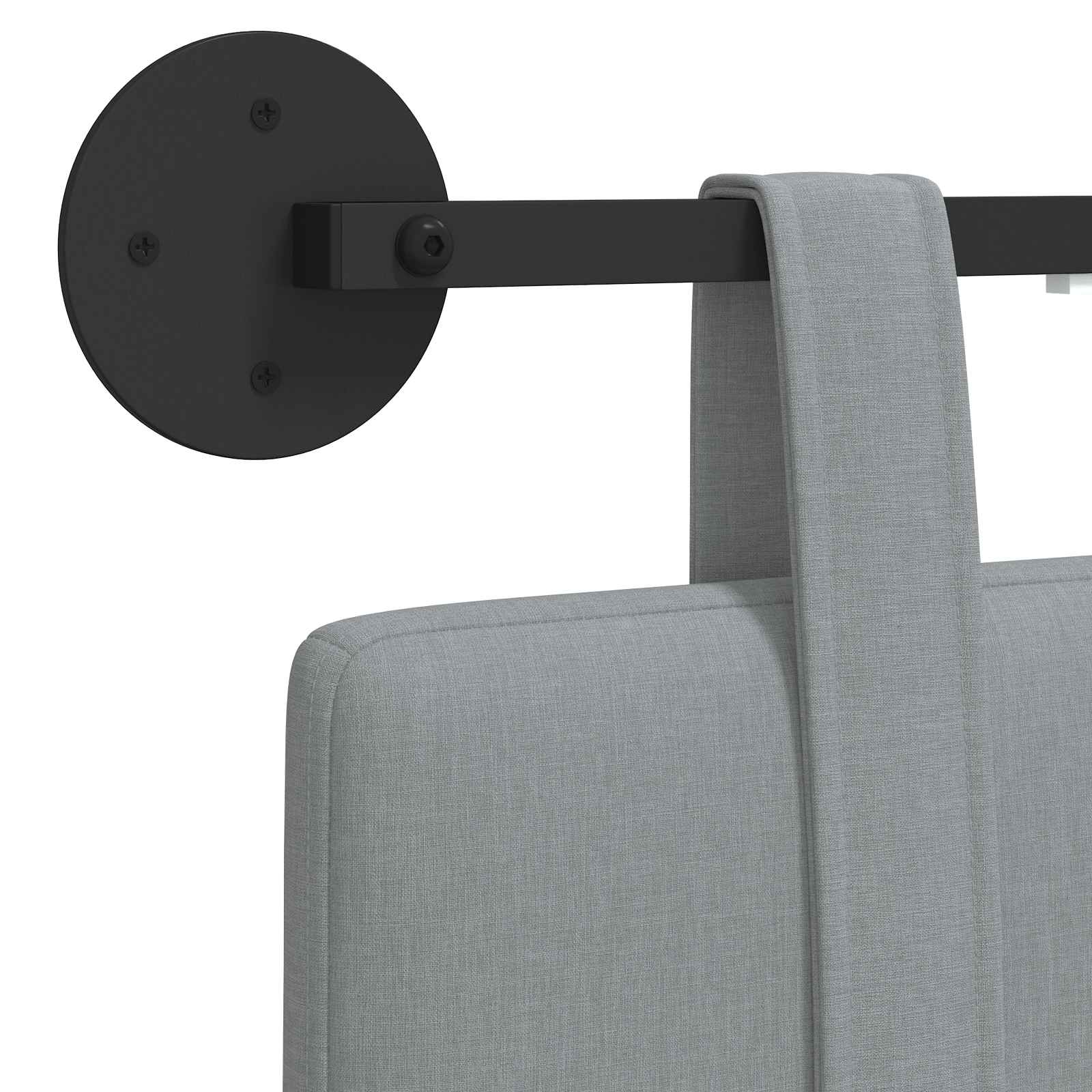 Tête de lit suspendue Avec lumière LED Gris clair Tissu - XIOS