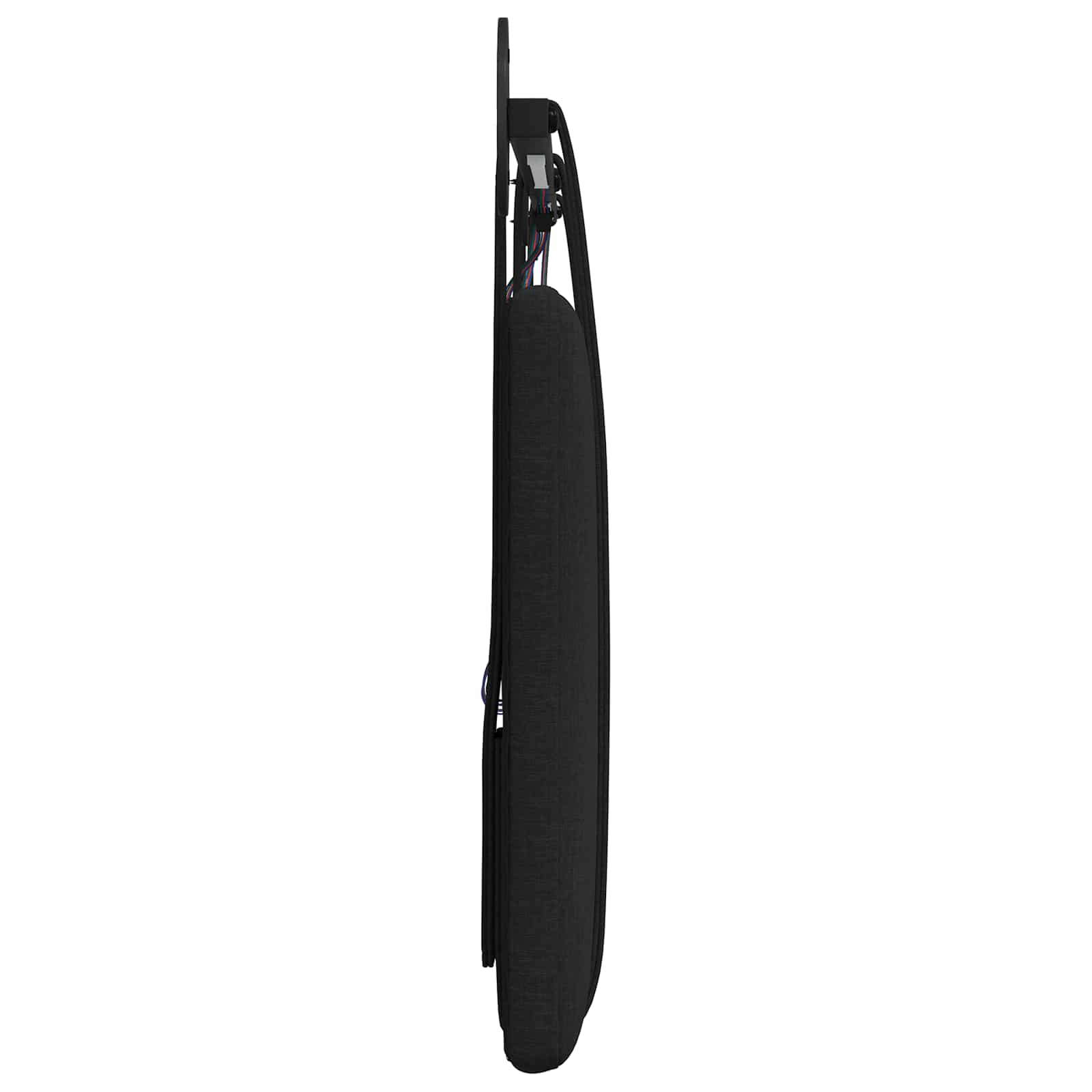Tête de lit suspendue Avec lumière LED Noir Tissu - XIOS