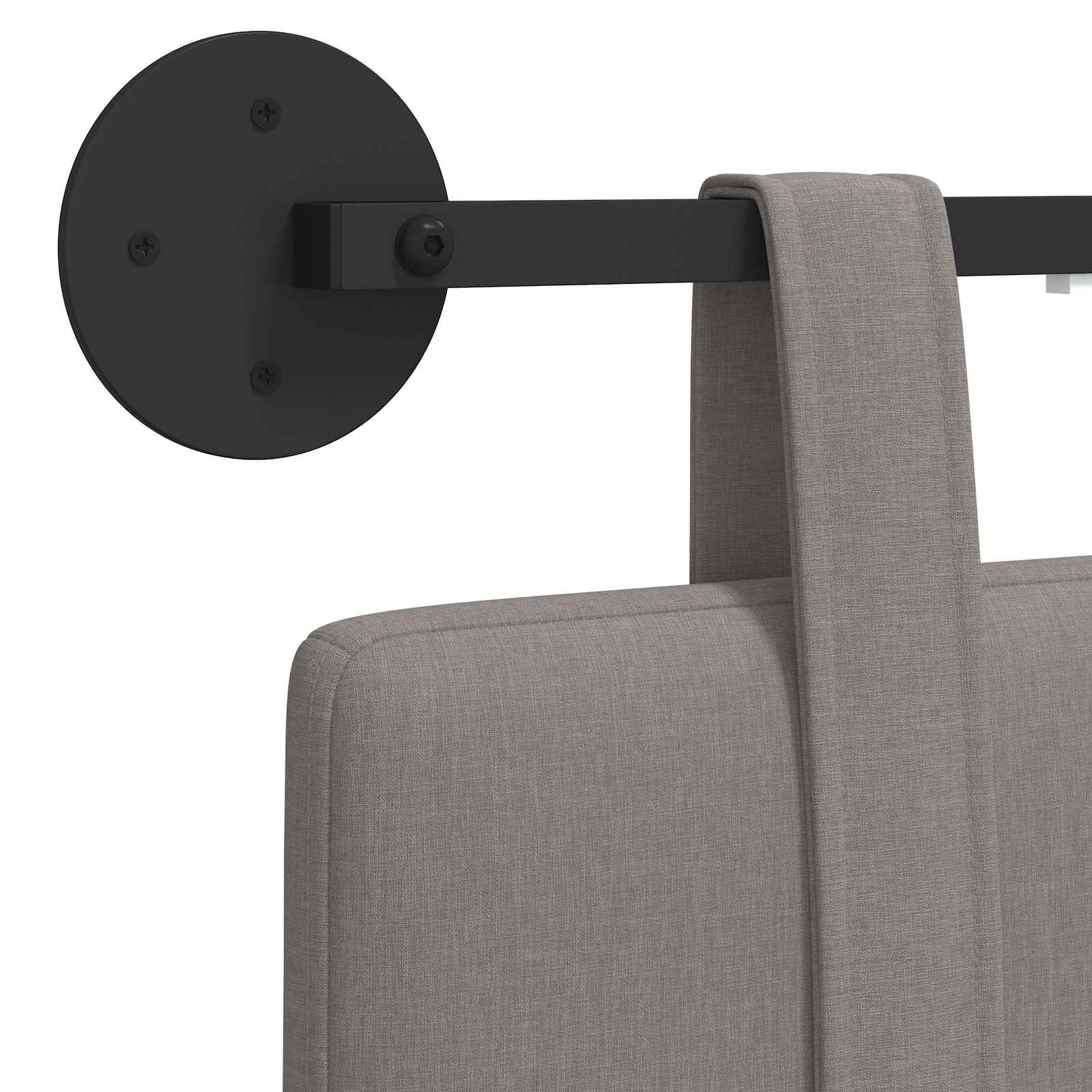 Tête de lit suspendue Avec lumière LED Taupe Tissu - XIOS