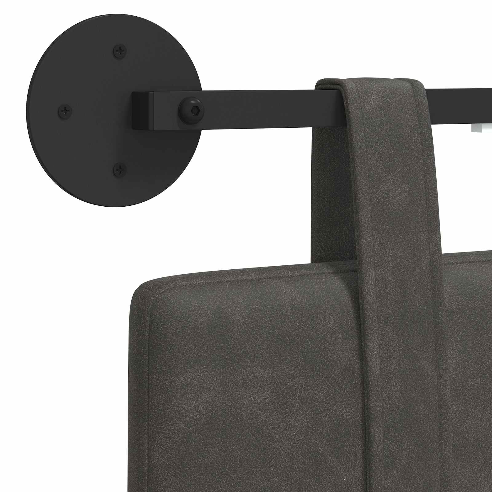 Tête de lit suspendue Avec lumière LED Noir PU antique - XIOS