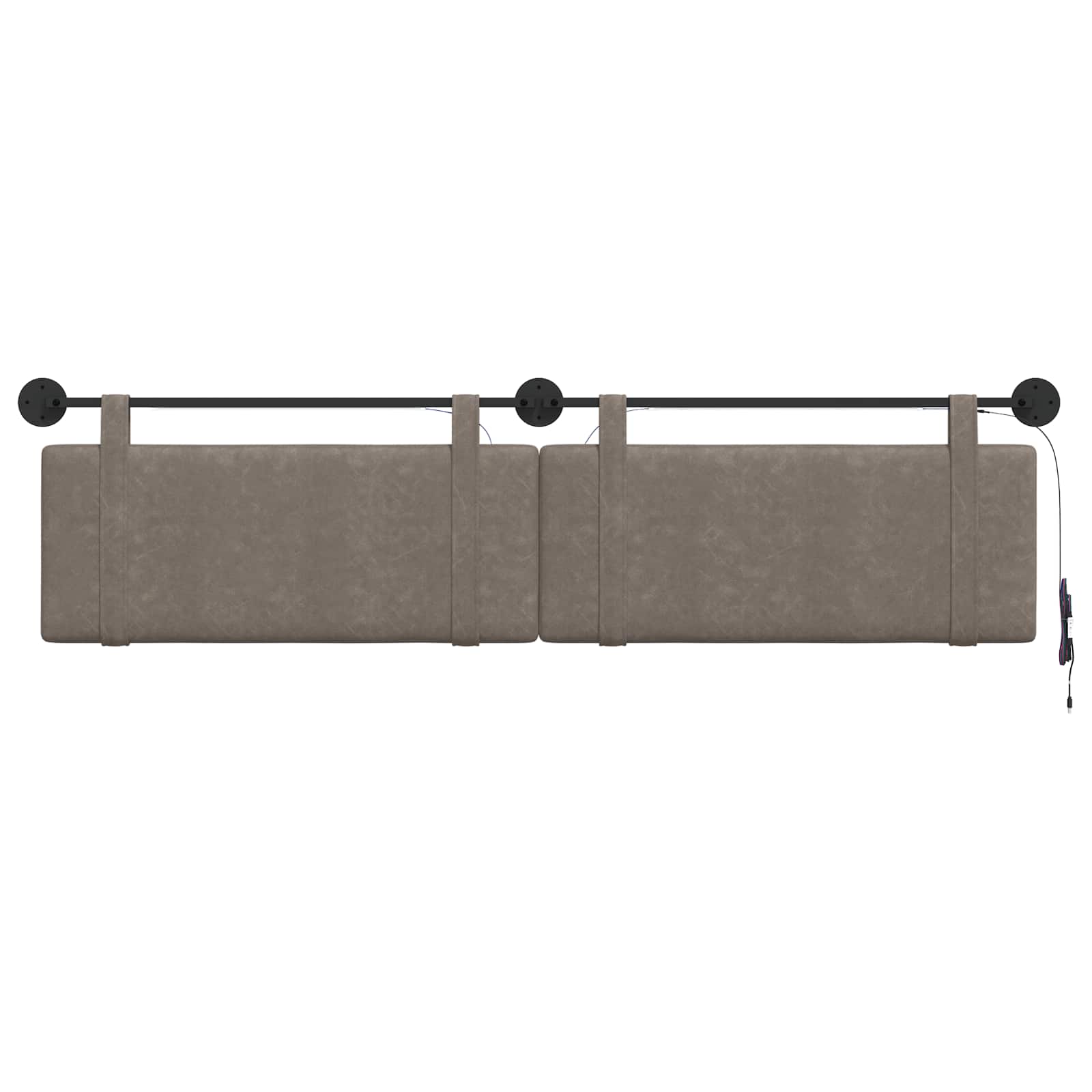 Tête de lit suspendue Avec lumière LED Gris PU antique - XIOS