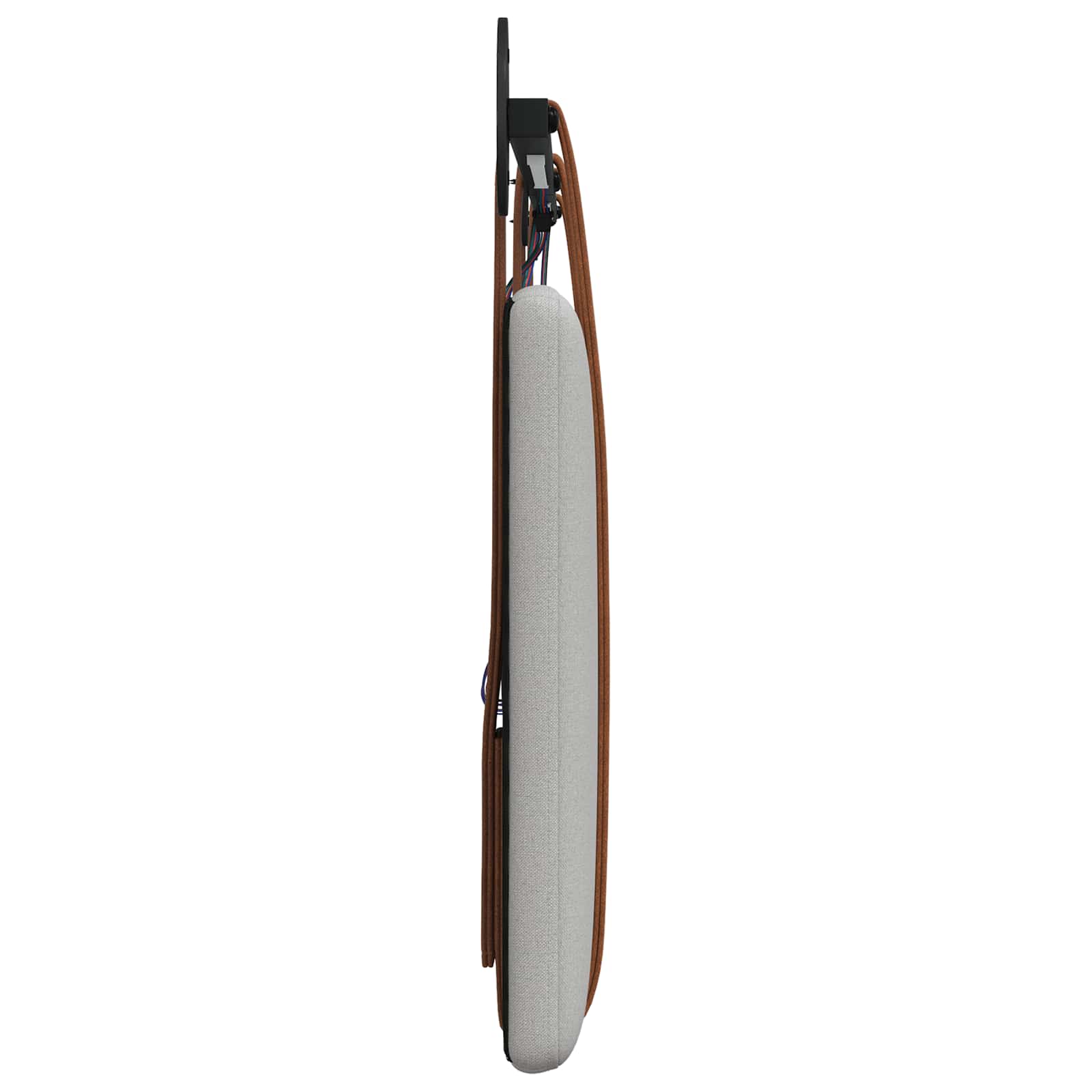 Tête de lit suspendue Avec lumière LED Gris nuage PU antique - XIOS