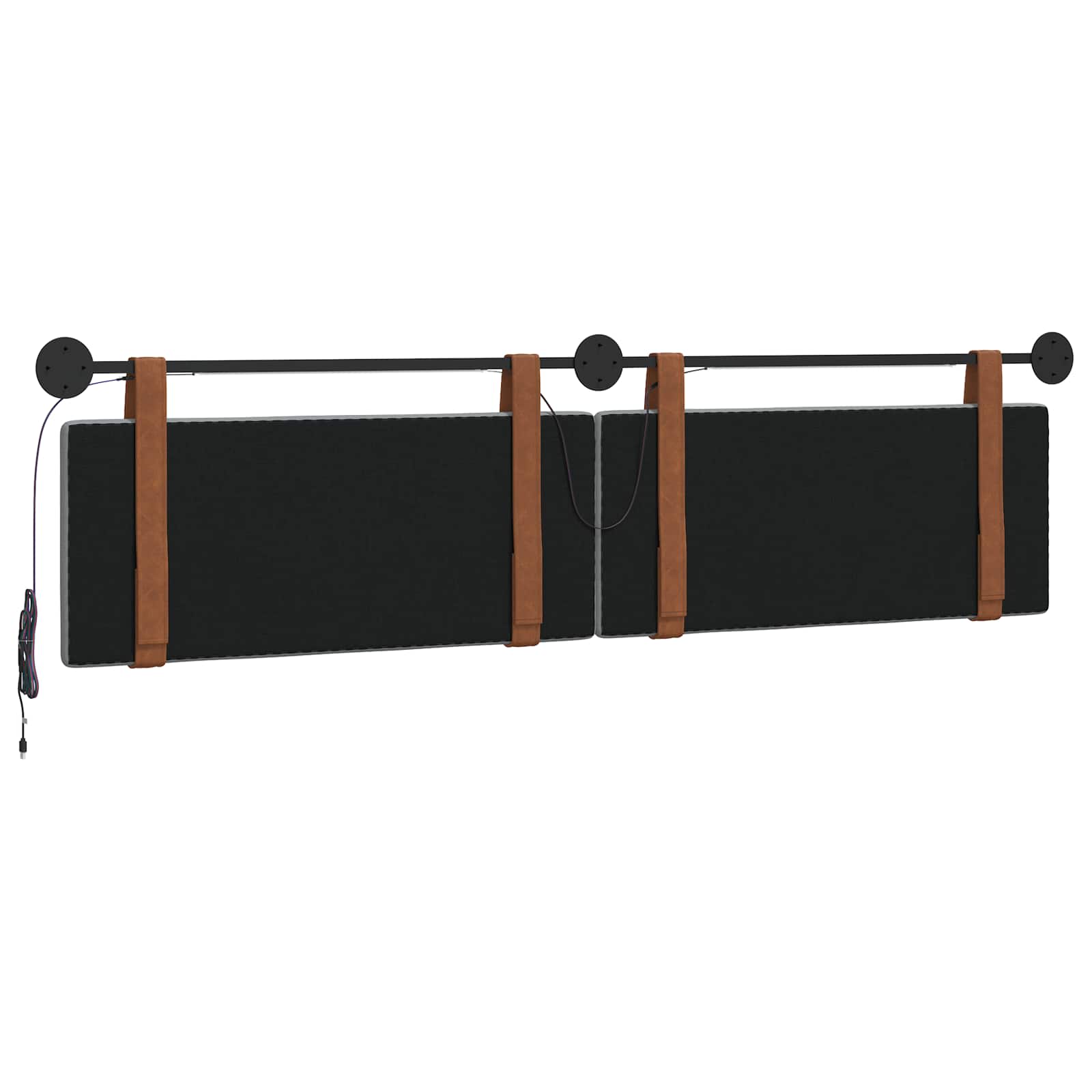 Tête de lit suspendue Avec lumière LED Gris clair PU antique - XIOS