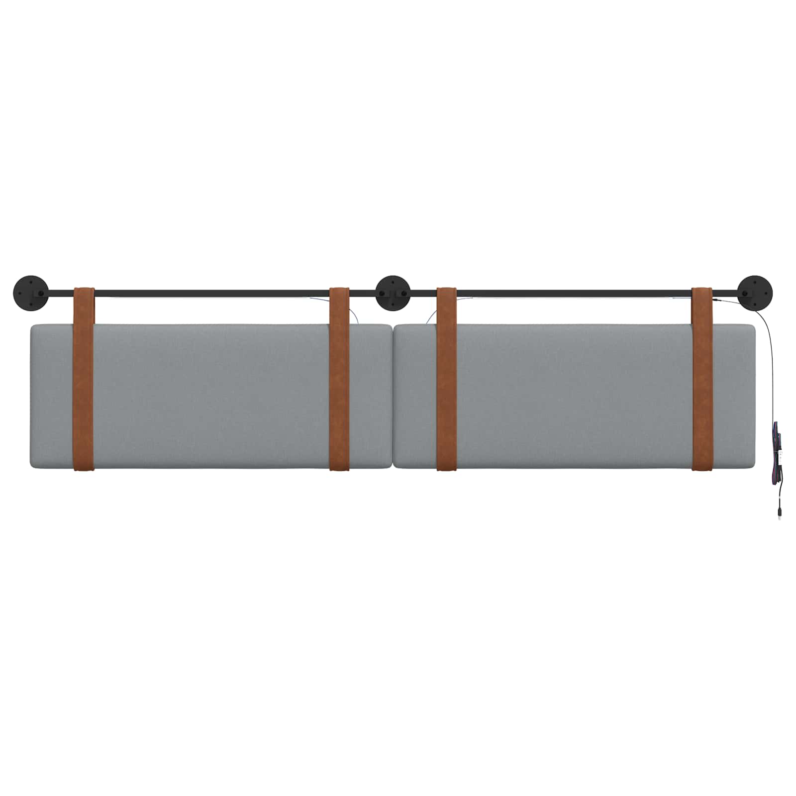 Tête de lit suspendue Avec lumière LED Gris clair PU antique - XIOS