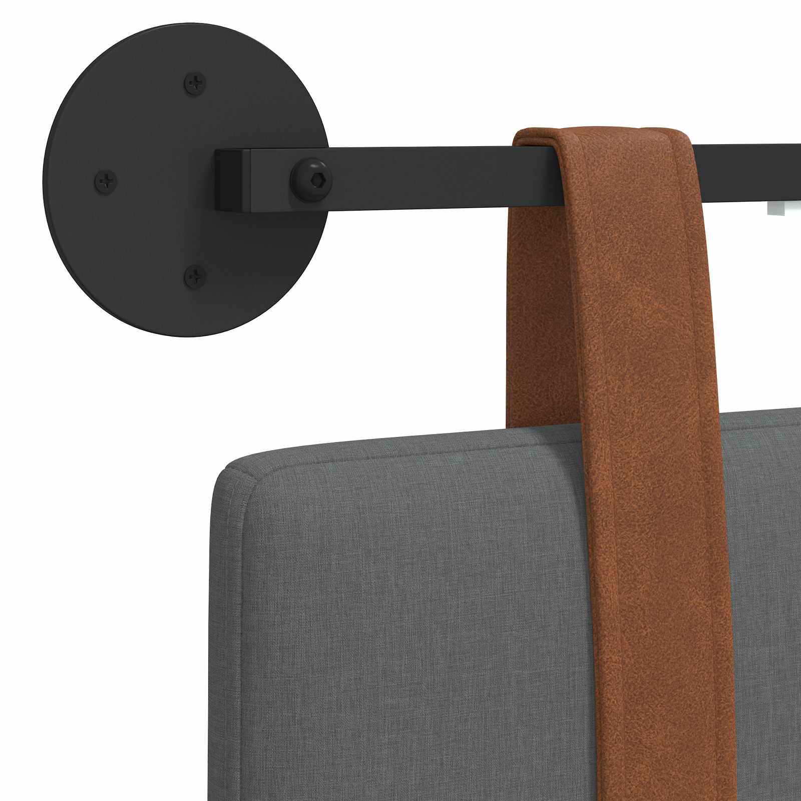 Tête de lit suspendue Avec lumière LED Gris foncé PU antique - XIOS