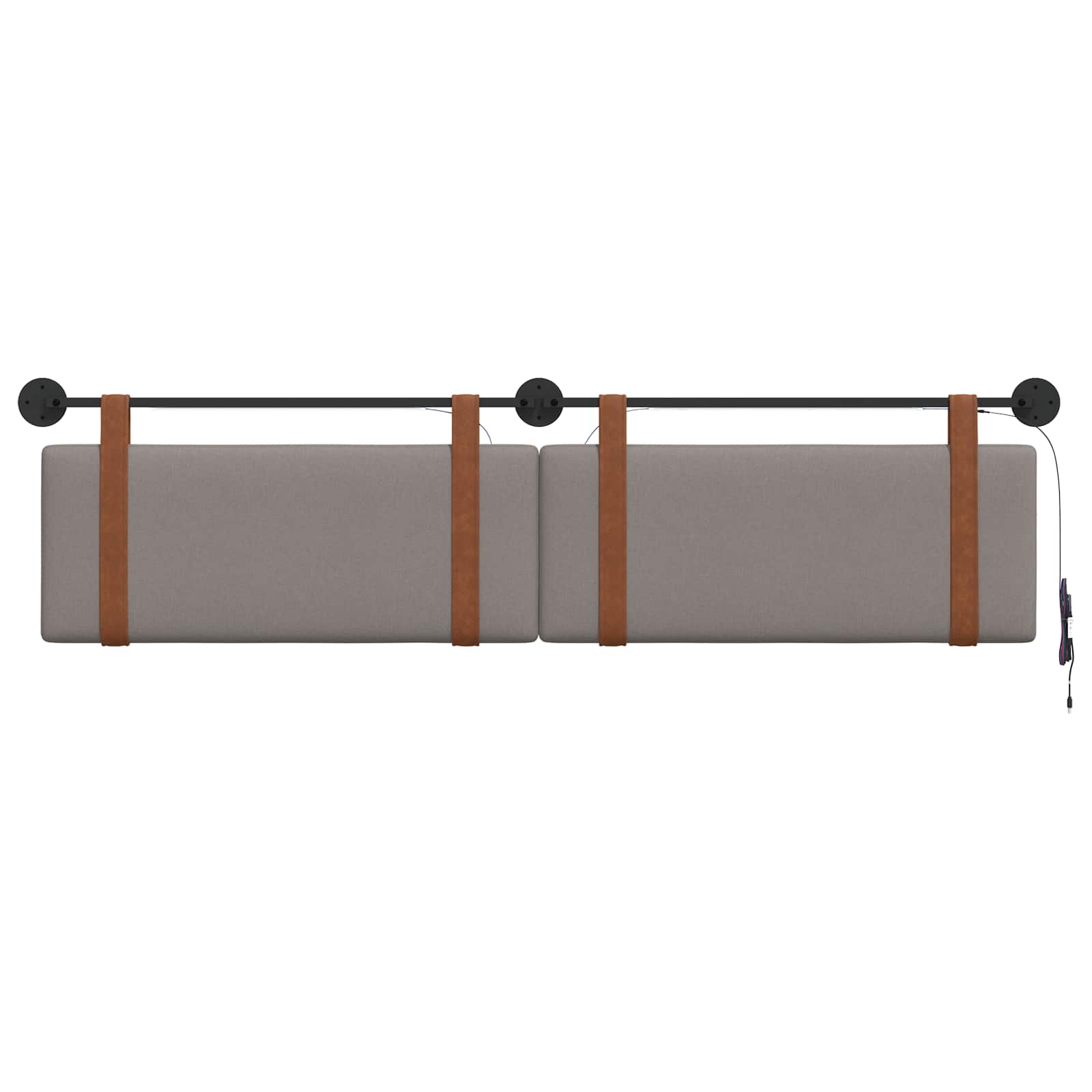 Tête de lit suspendue Avec lumière LED Taupe PU antique - XIOS