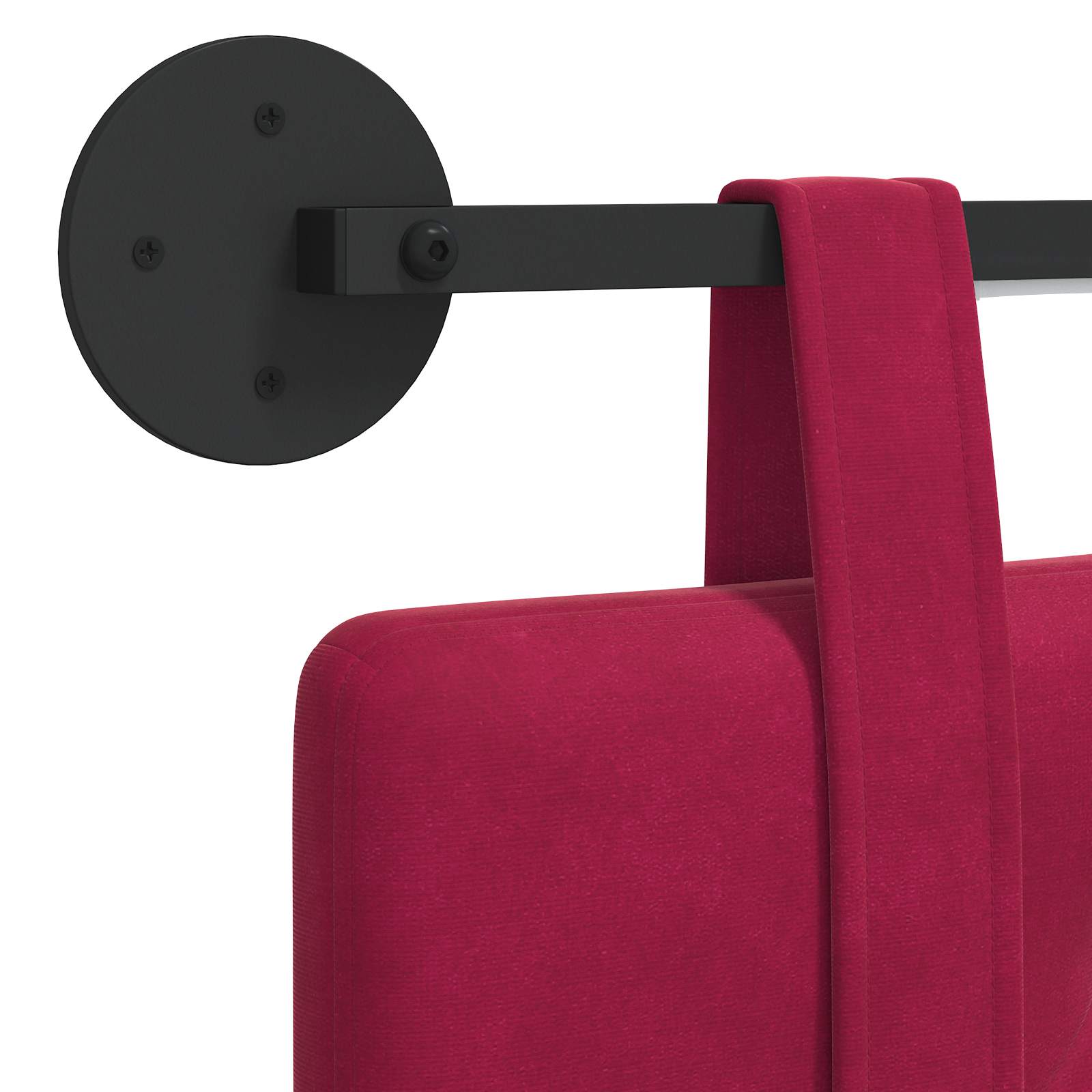 Tête de lit suspendue Avec lumière LED Bordeaux Velours - XIOS