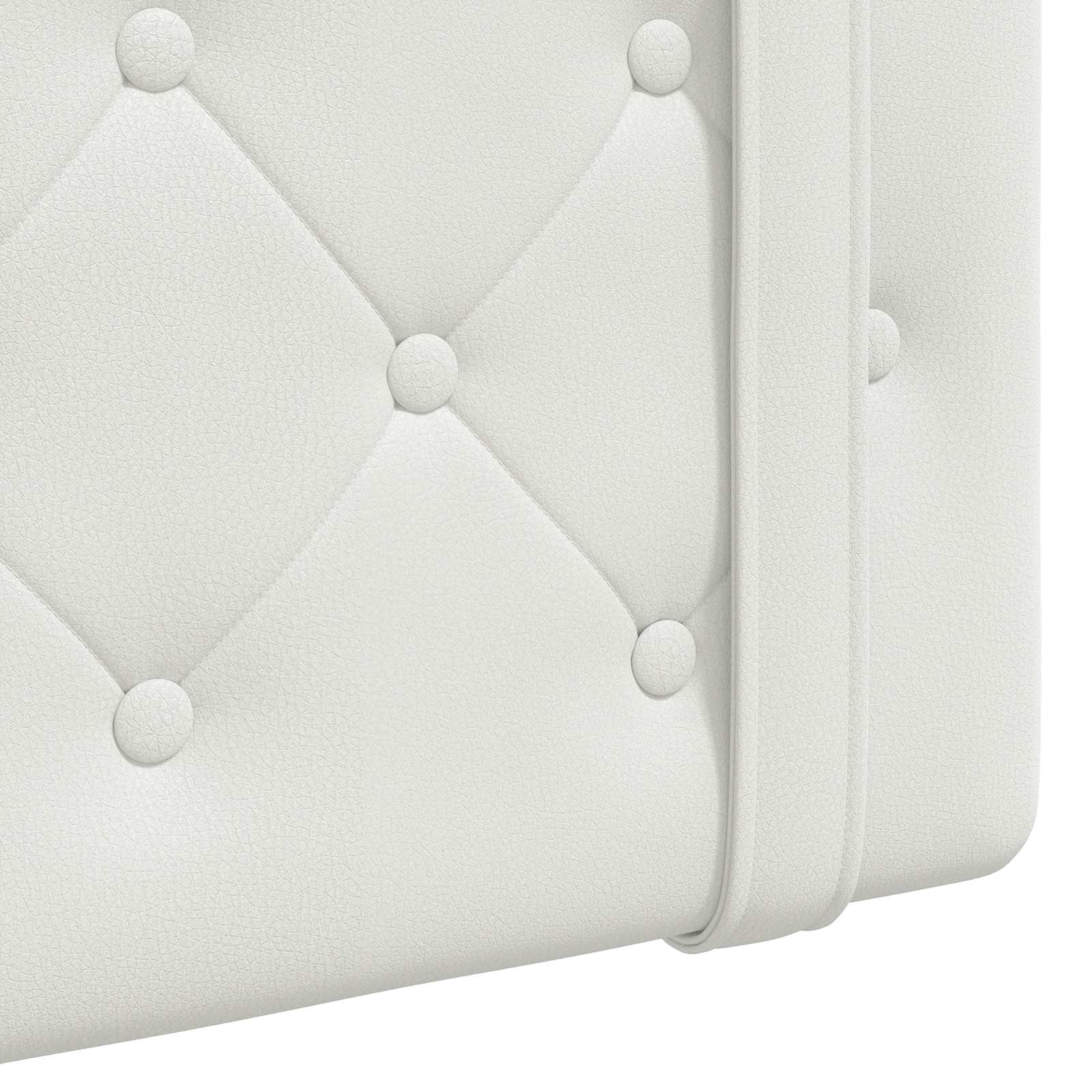 Tête de lit suspendue Avec lumière LED Blanc Simili cuir - XIOS