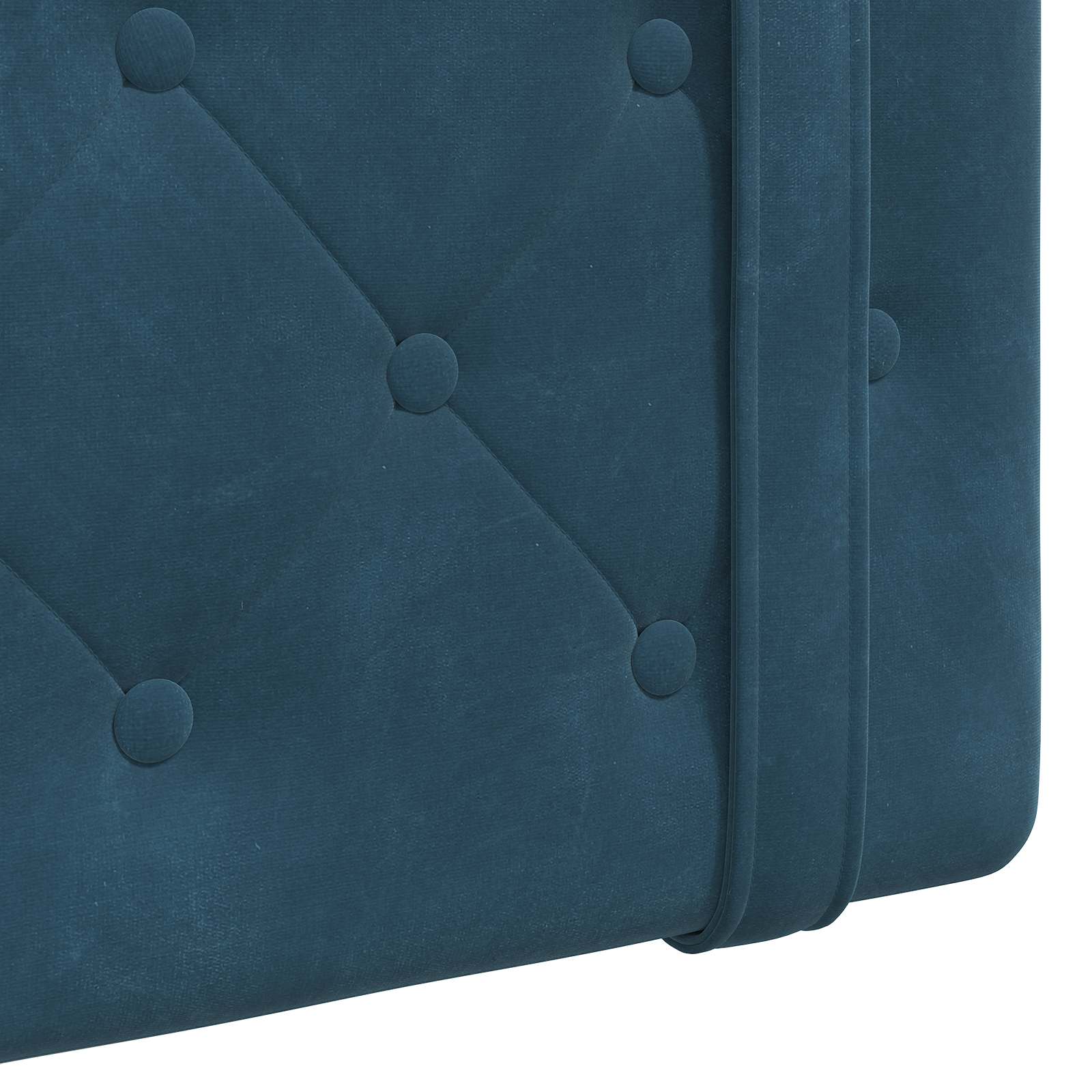 Tête de lit suspendue Avec lumière LED Bleu Velours - XIOS