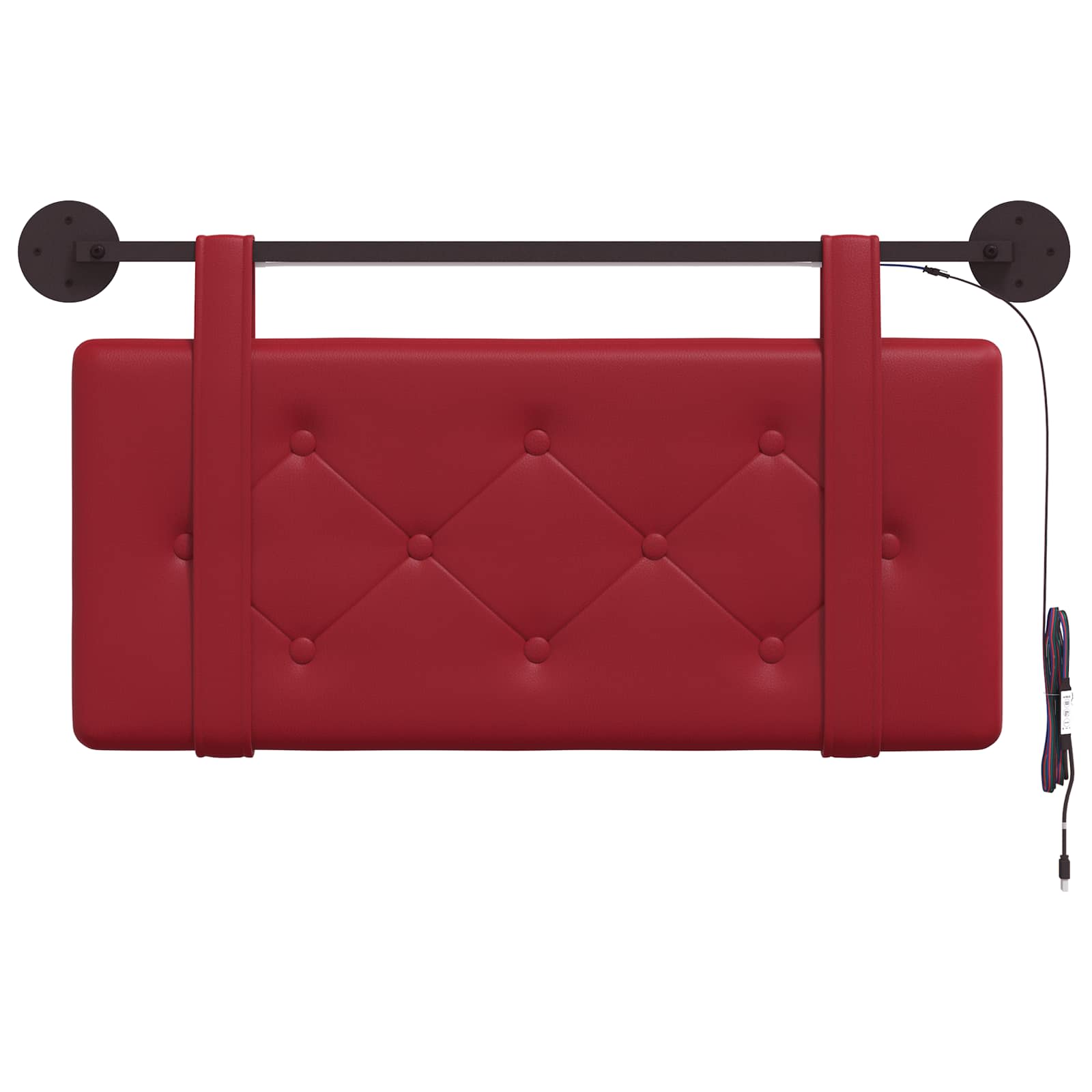 Tête de lit suspendue Avec lumière LED Bordeaux Simili cuir - XIOS