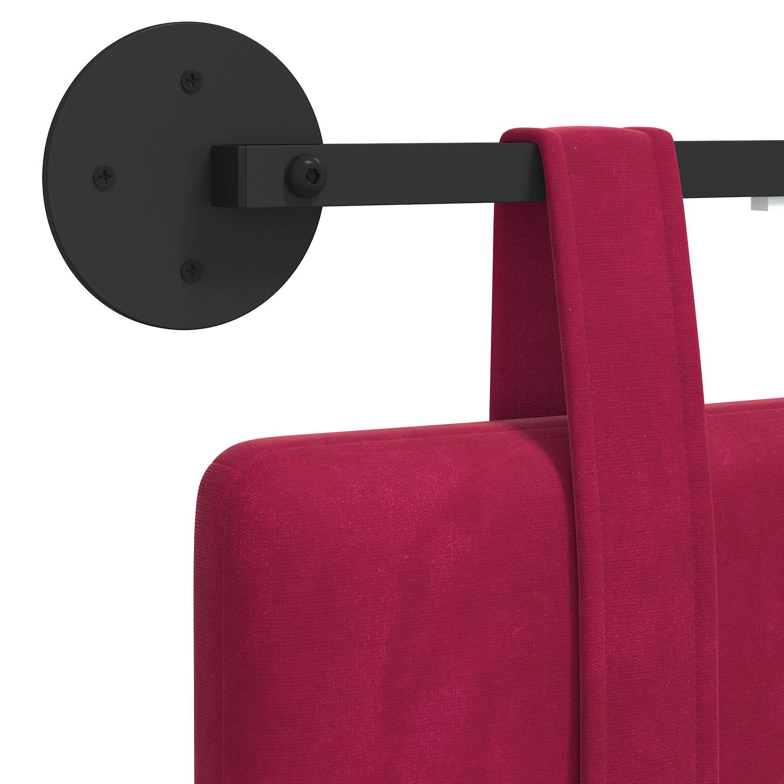 Tête de lit suspendue Avec lumière LED Bordeaux Velours - XIOS