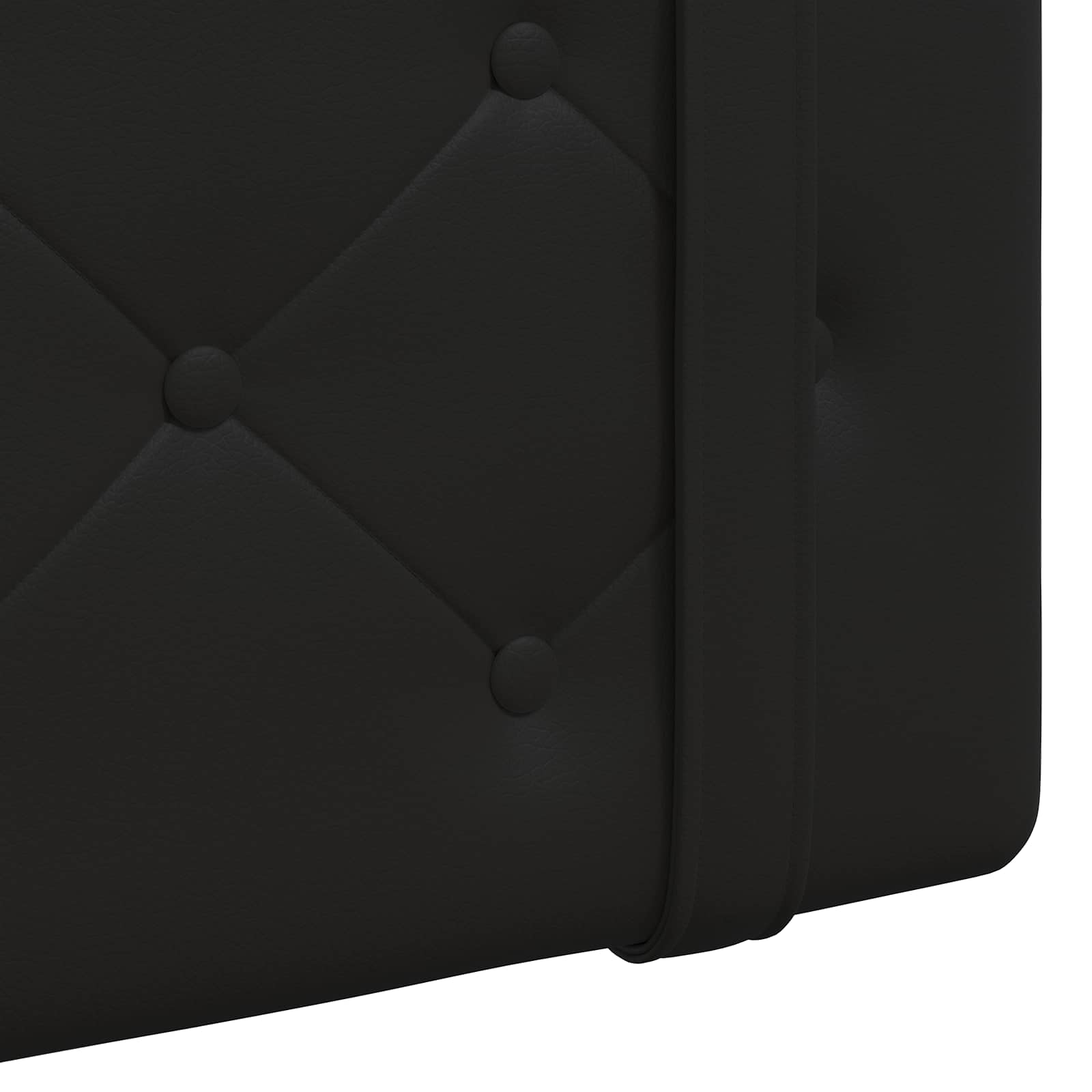 Tête de lit suspendue Avec lumière LED Noir Simili cuir - XIOS