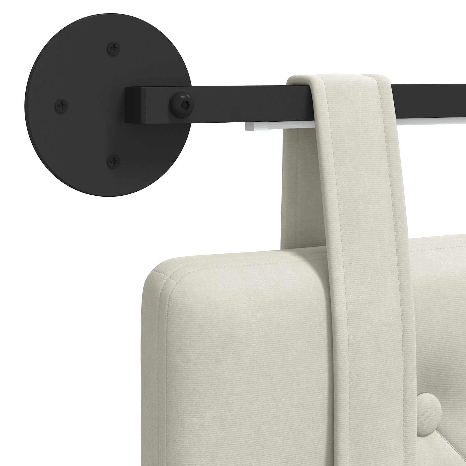 Tête de lit suspendue Avec lumière LED Crème Velours - XIOS