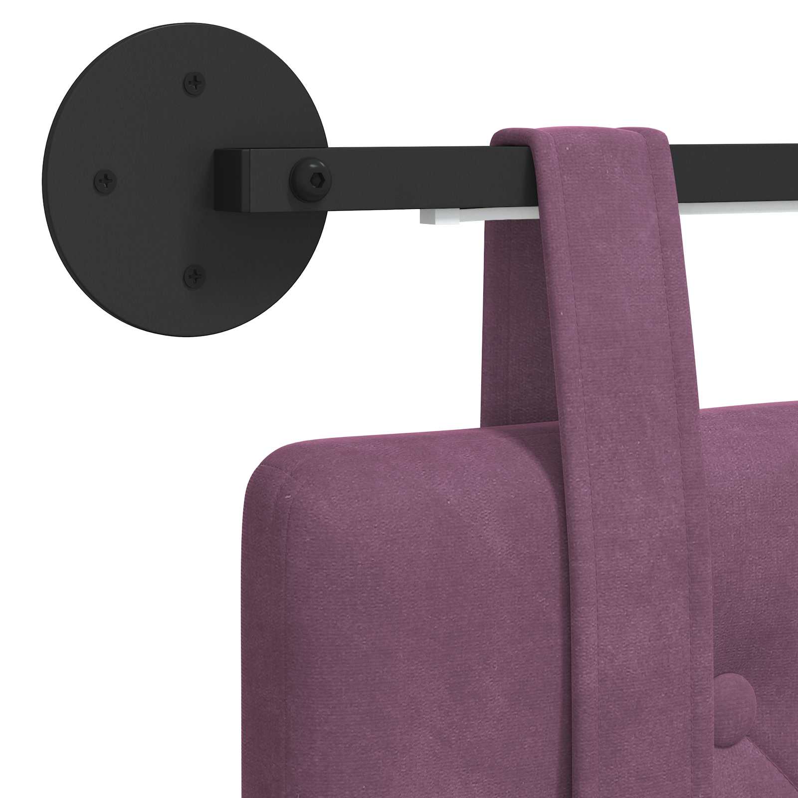 Tête de lit suspendue Avec lumière LED Pourpre Velours - XIOS