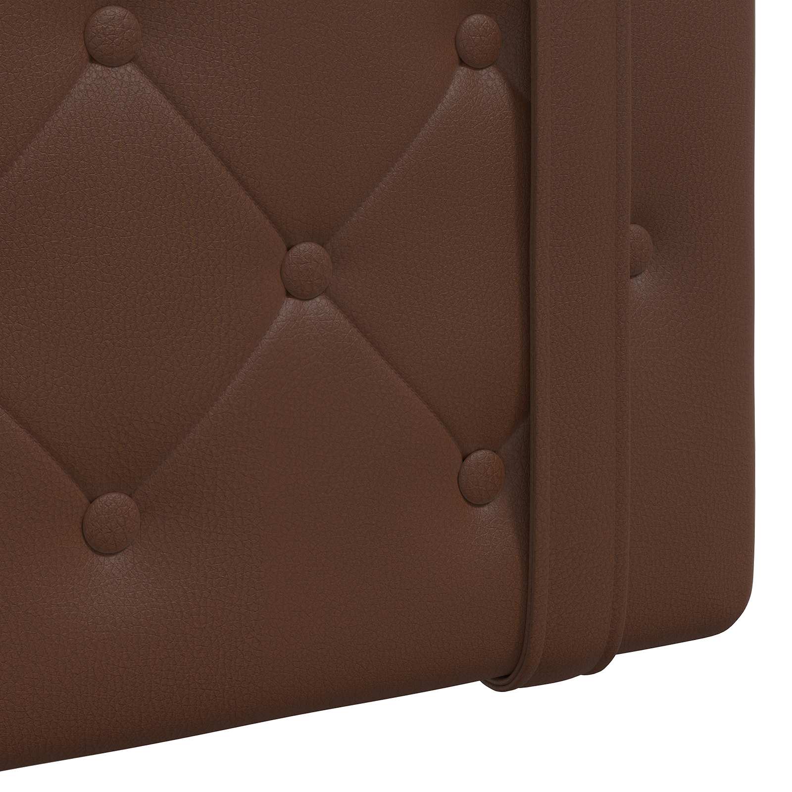 Tête de lit suspendue Avec lumière LED Marron Simili cuir - XIOS