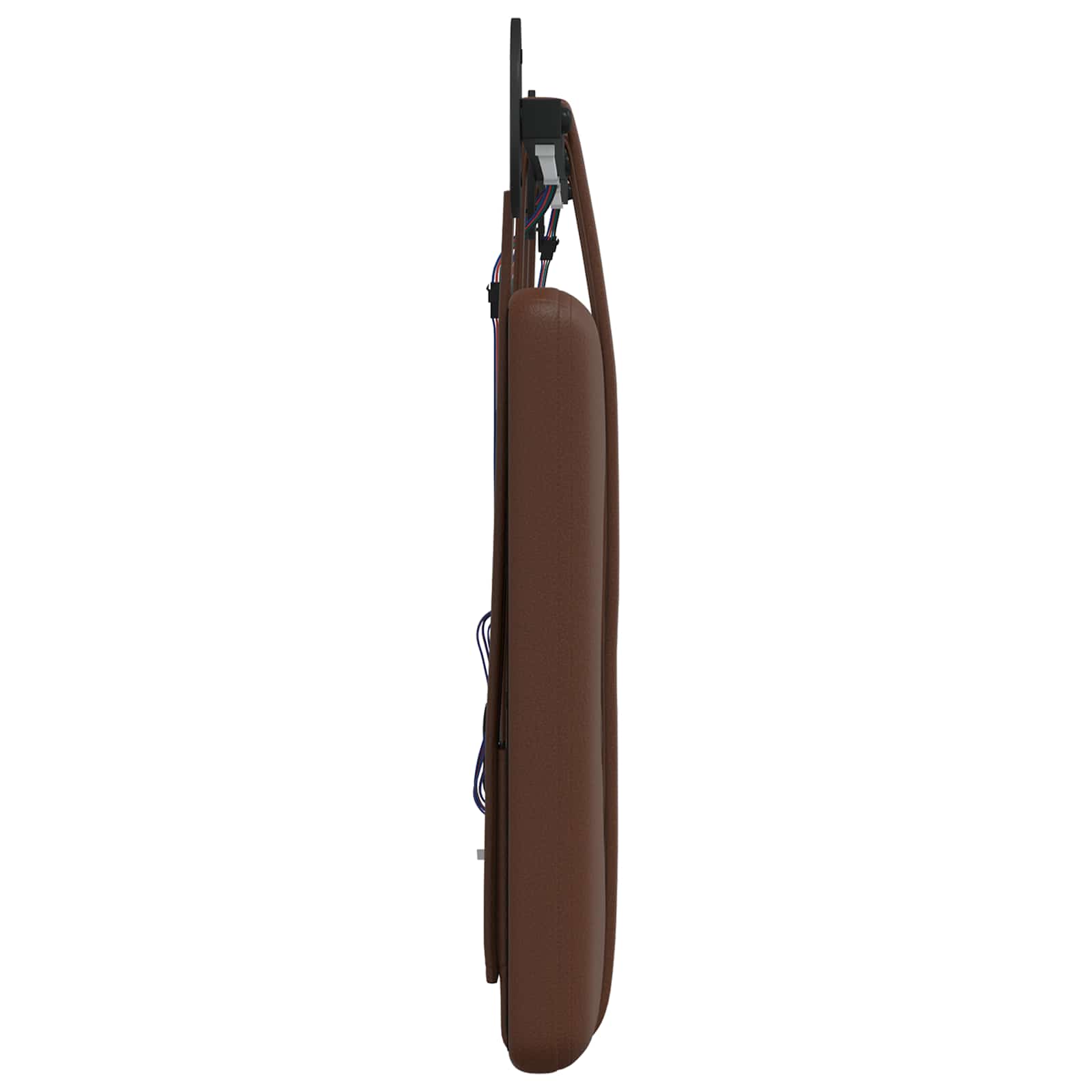 Tête de lit suspendue Avec lumière LED Marron Simili cuir - XIOS