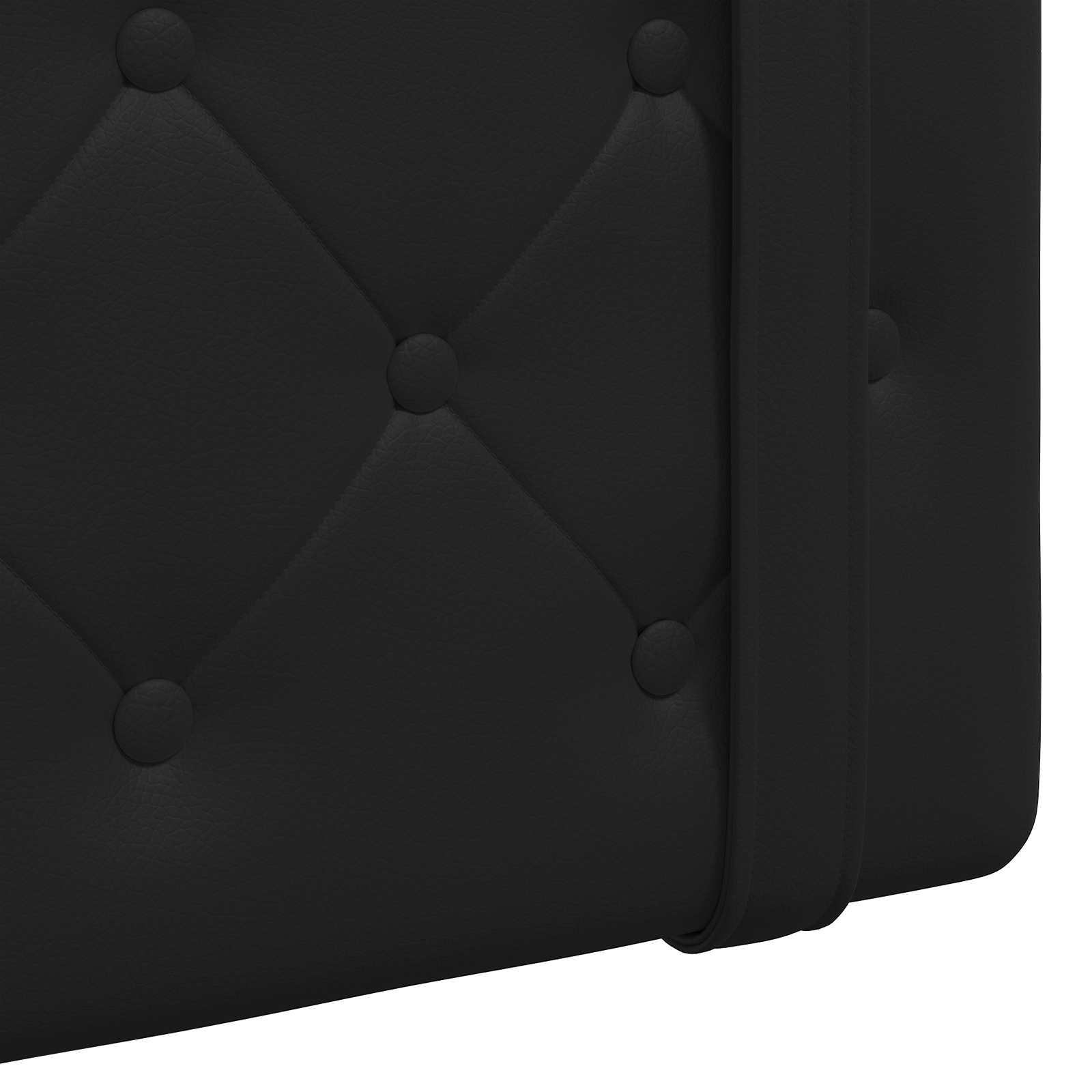 Tête de lit suspendue Avec lumière LED Noir Simili cuir - XIOS
