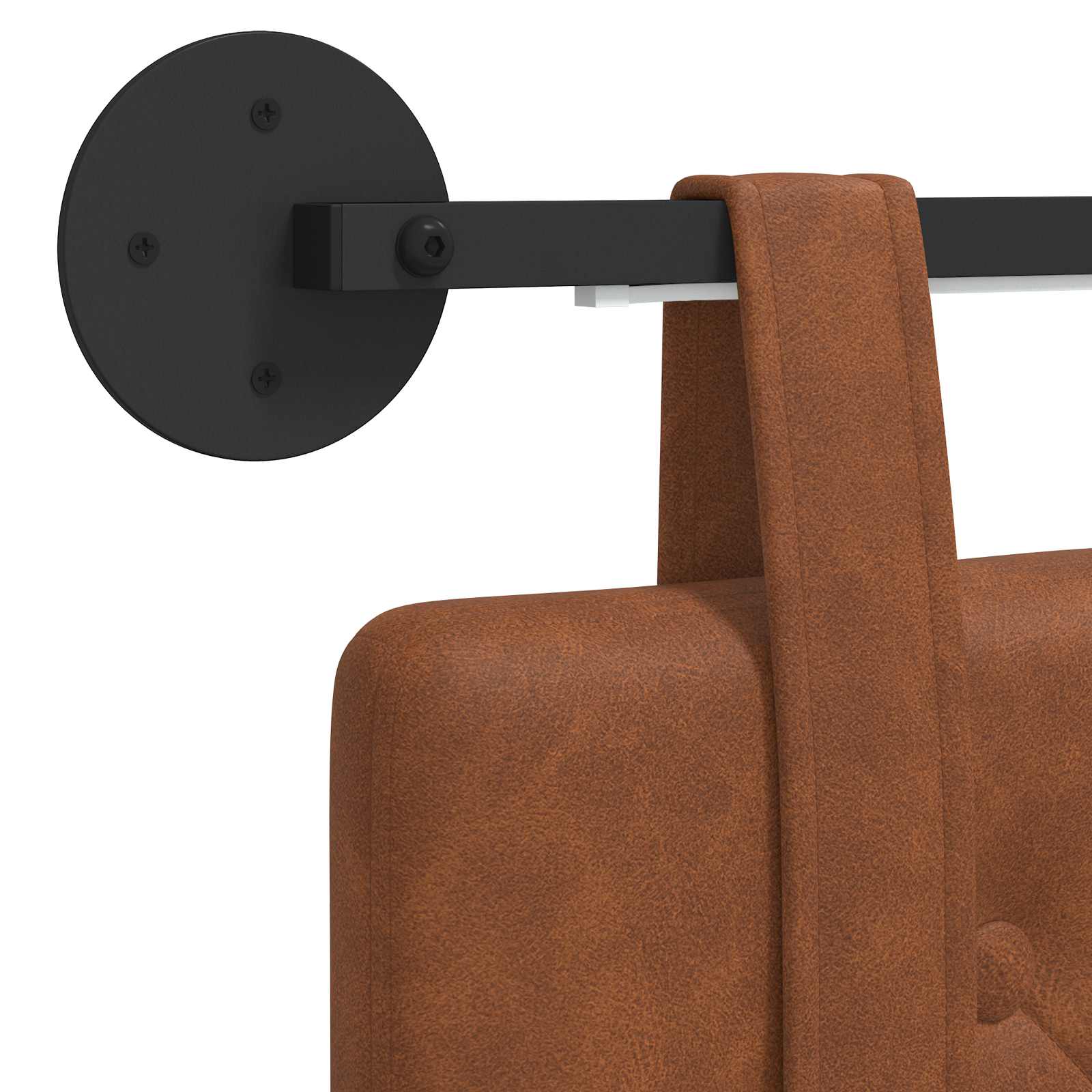 Tête de lit suspendue Avec lumière LED Marron PU antique - XIOS