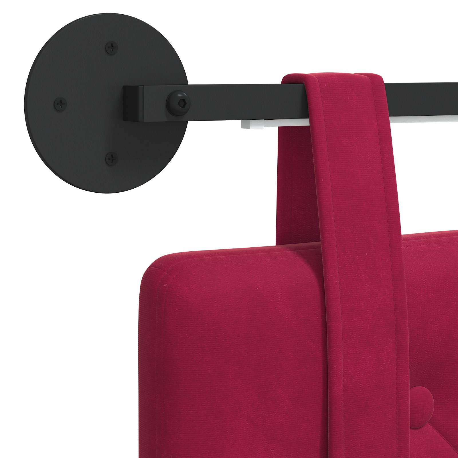 Tête de lit suspendue Avec lumière LED Bordeaux Velours - XIOS
