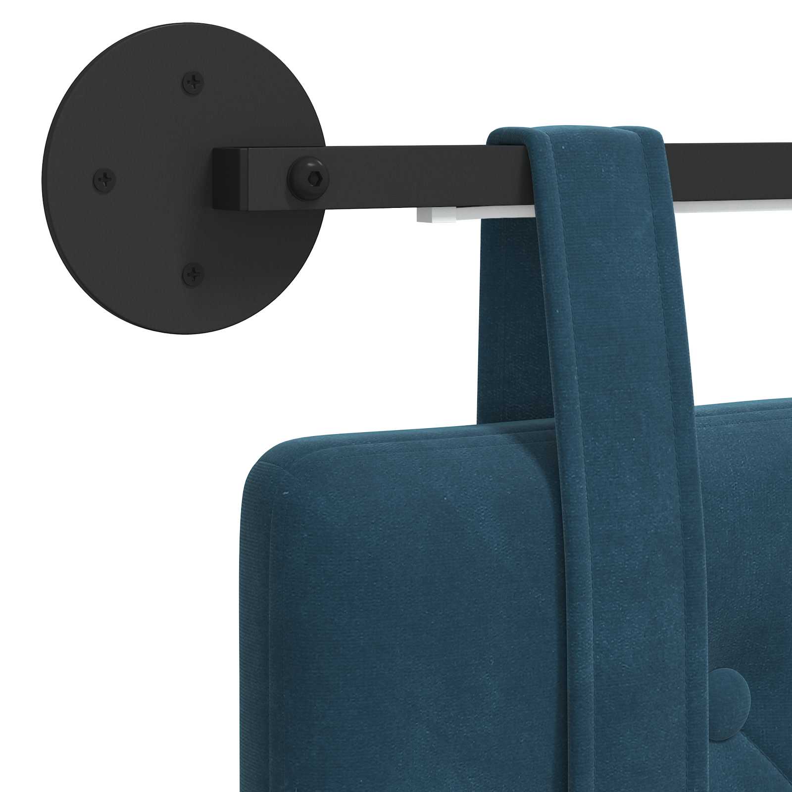 Tête de lit suspendue Avec lumière LED Bleu Velours - XIOS