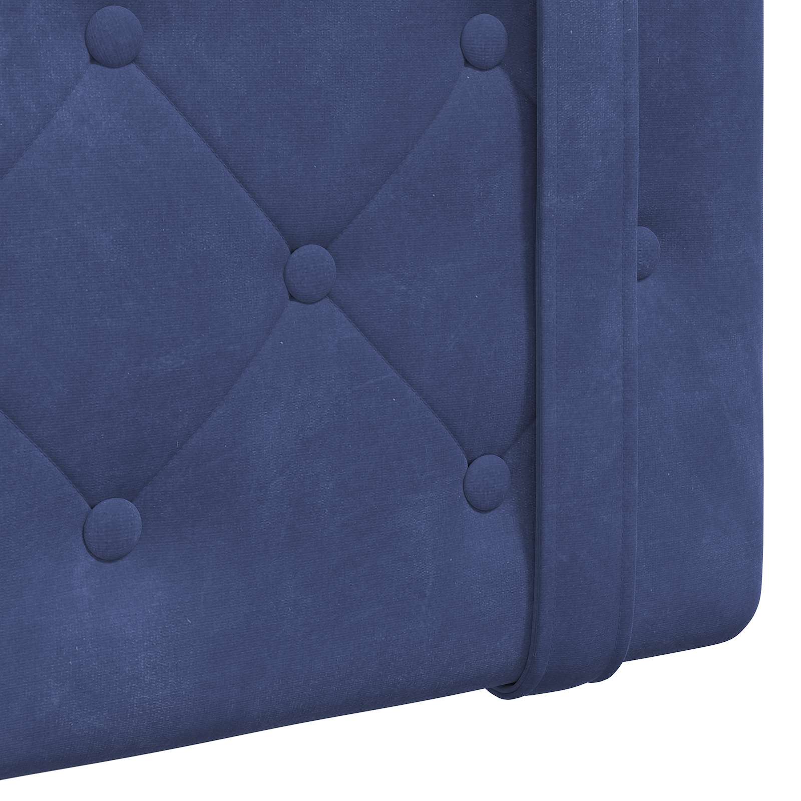 Tête de lit suspendue Avec lumière LED Bleu police Velours - XIOS