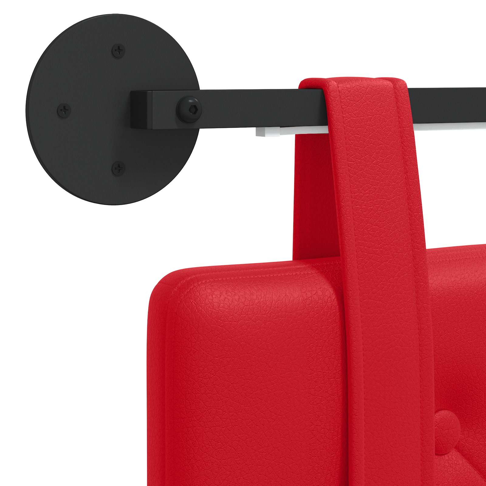 Tête de lit suspendue Avec lumière LED Rouge Simili cuir - XIOS