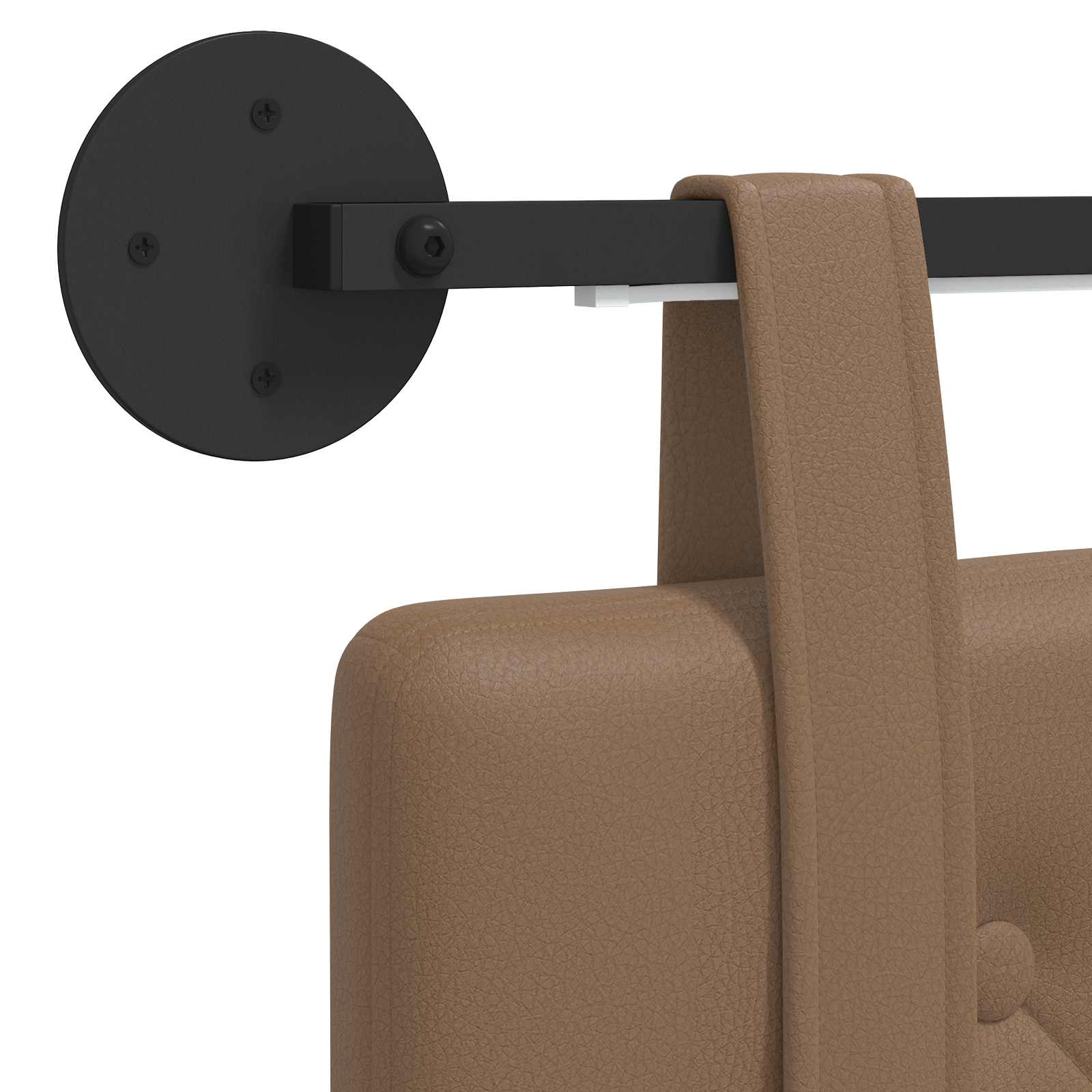 Tête de lit suspendue Avec lumière LED Cappuccino Simili cuir - XIOS