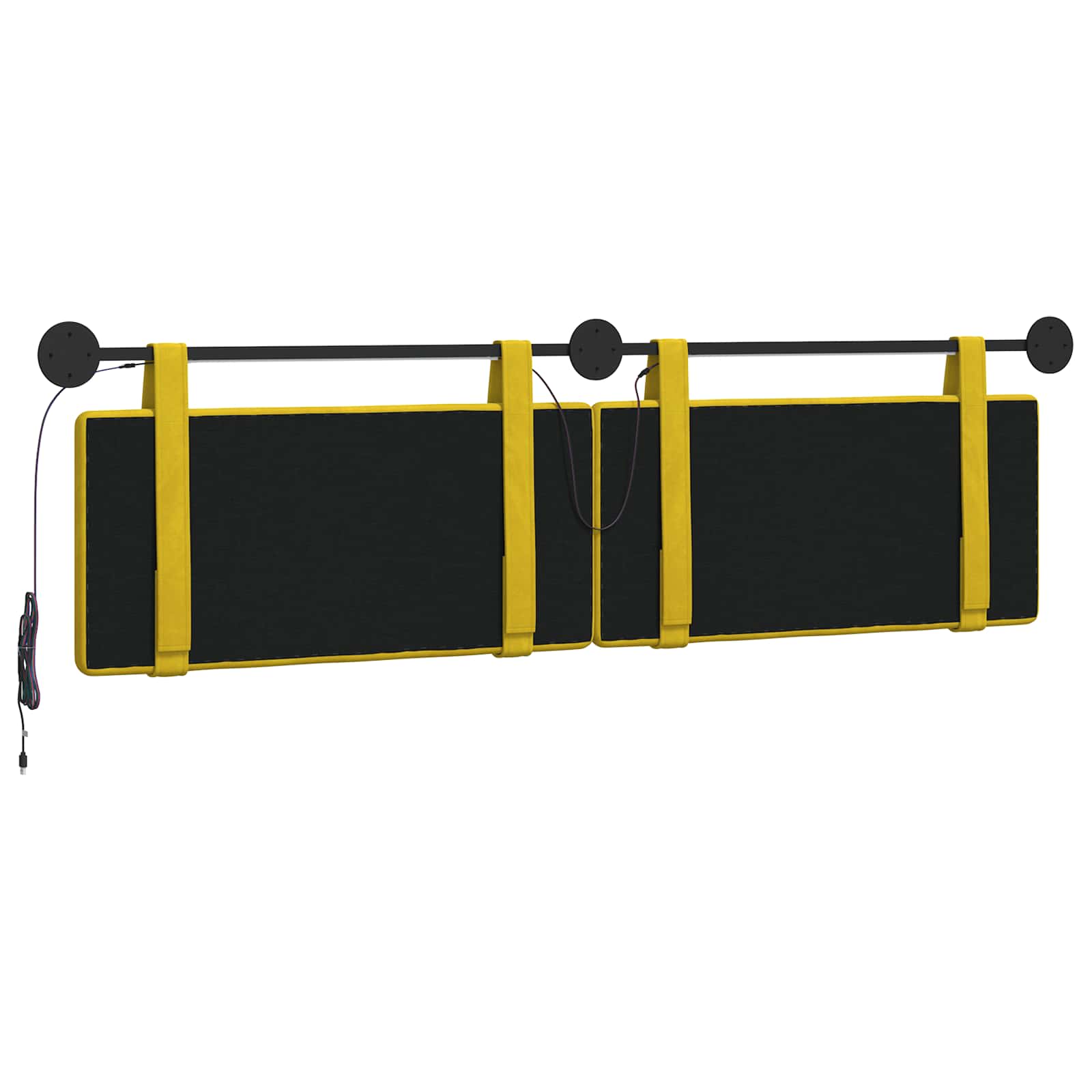 Tête de lit suspendue Avec lumière LED Jaune Velours - XIOS