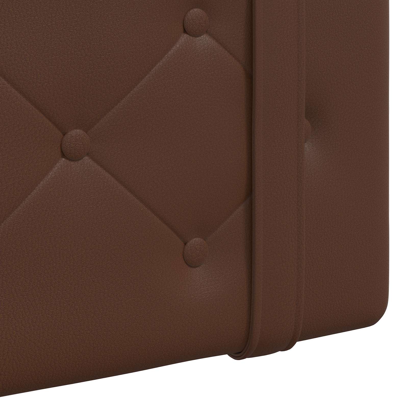 Tête de lit suspendue Avec lumière LED Marron Simili cuir - XIOS
