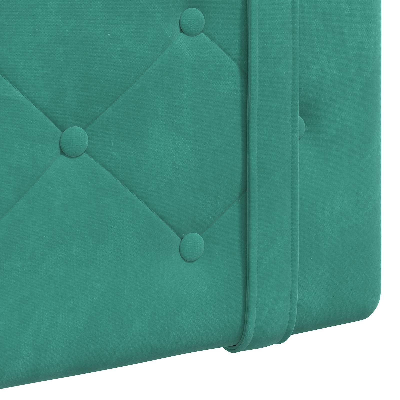 Tête de lit suspendue Avec lumière LED Turquoise Velours - XIOS