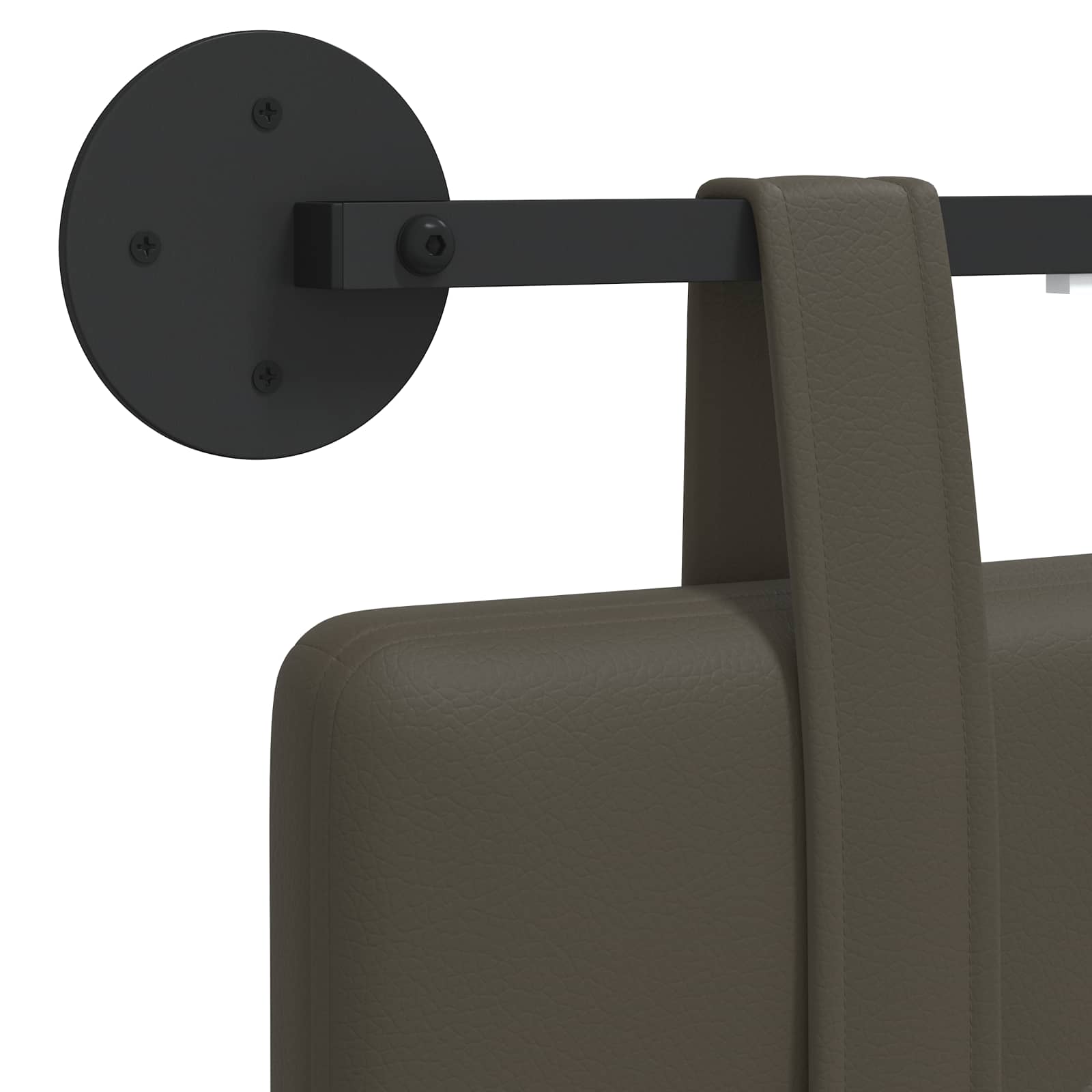 Tête de lit suspendue Avec lumière LED Gris Simili cuir - XIOS