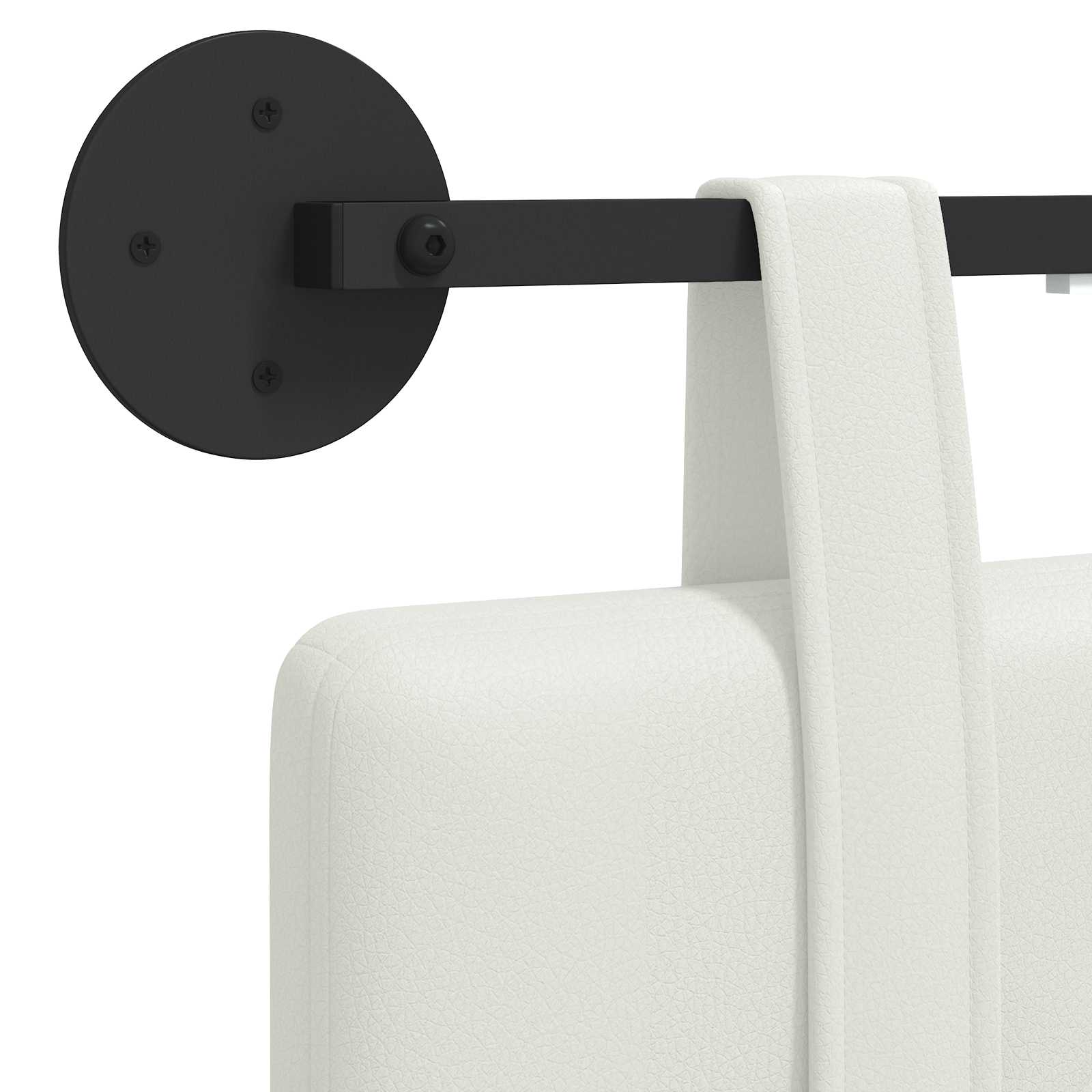 Tête de lit suspendue Avec lumière LED Blanc Simili cuir - XIOS