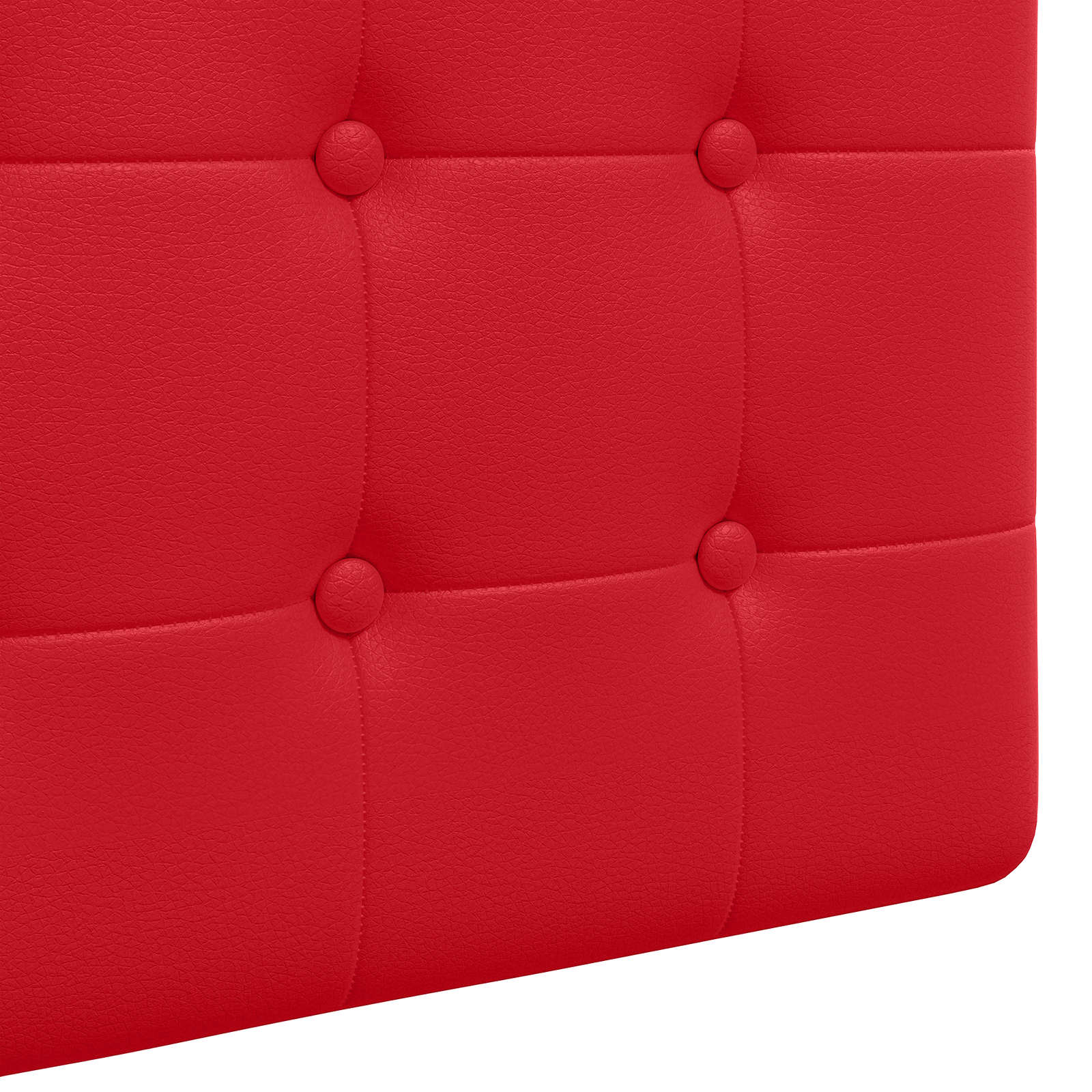 Tête de lit suspendue Avec lumière LED Rouge Simili cuir - XIOS