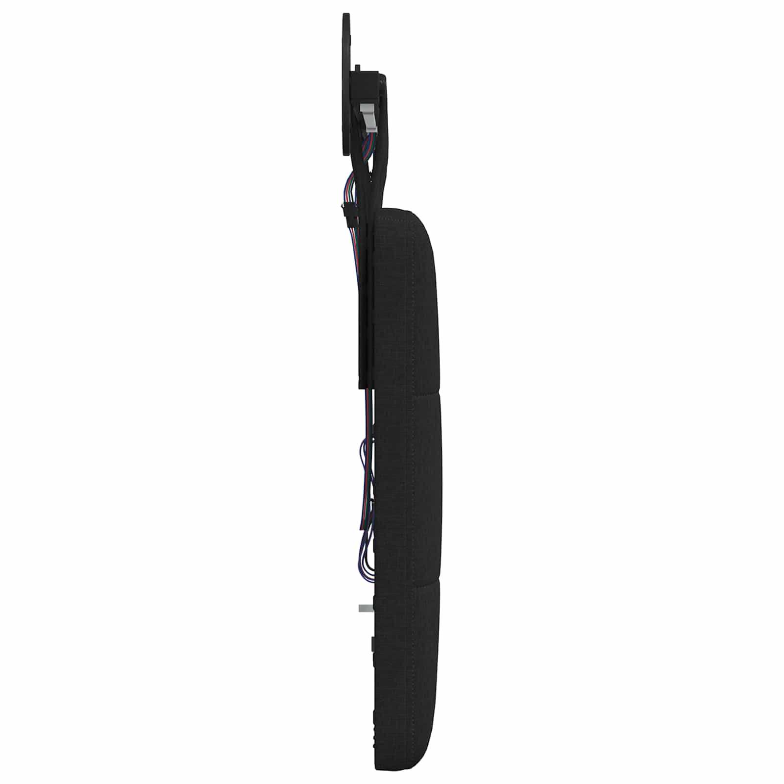 Tête de lit suspendue Avec lumière LED Noir Tissu - XIOS