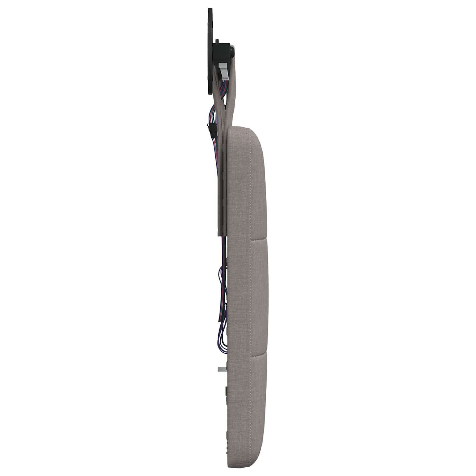 Tête de lit suspendue Avec lumière LED Taupe Tissu - XIOS