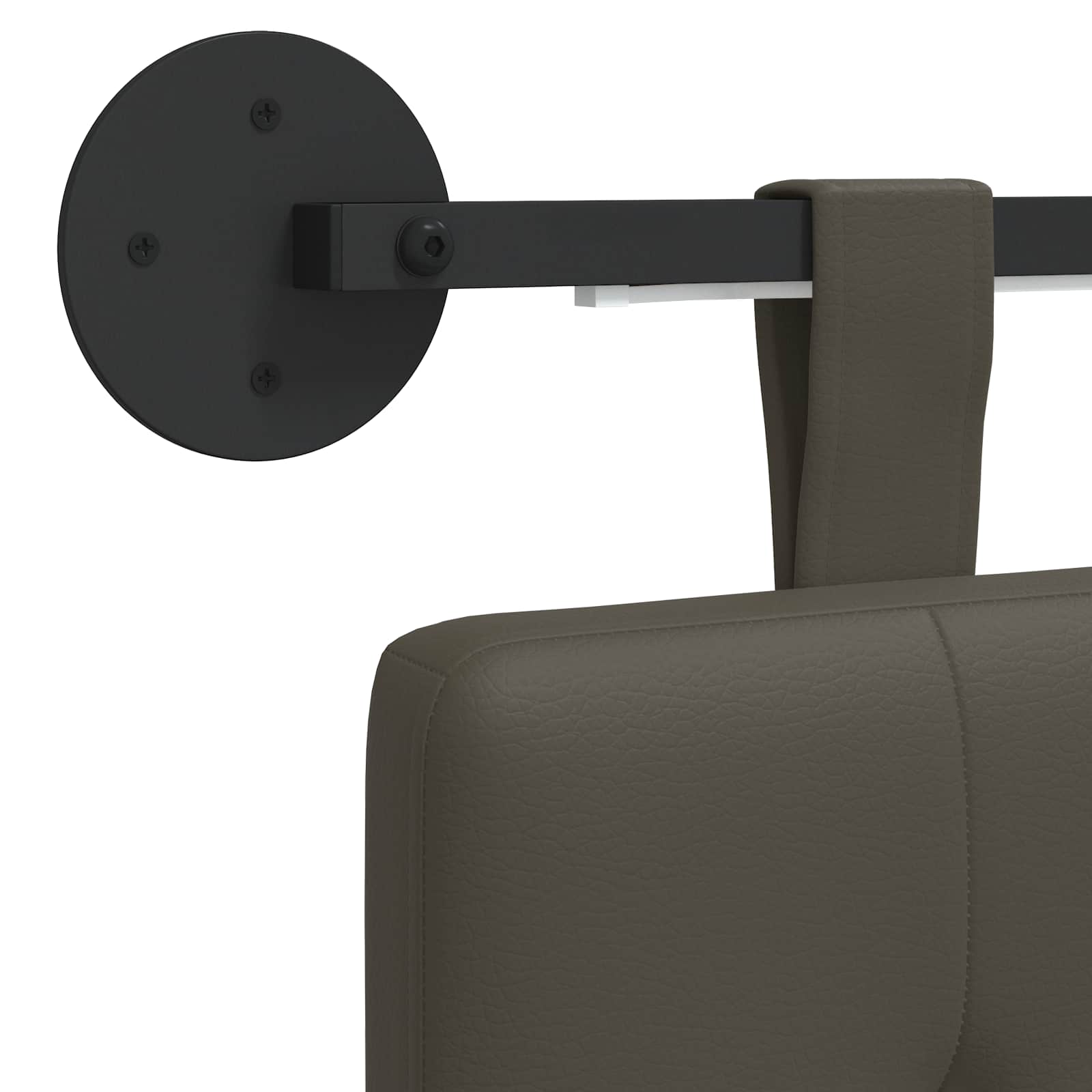 Tête de lit suspendue Avec lumière LED Gris Simili cuir - XIOS