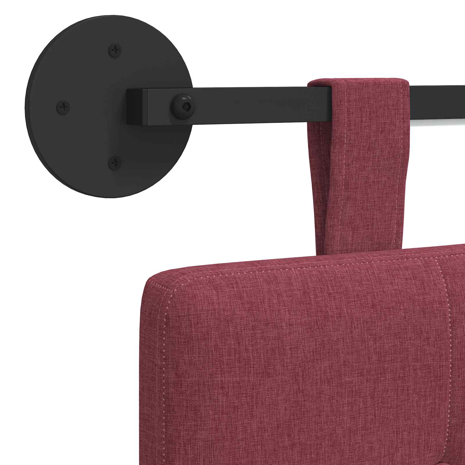 Tête de lit suspendue Avec lumière LED Bordeaux Tissu - XIOS